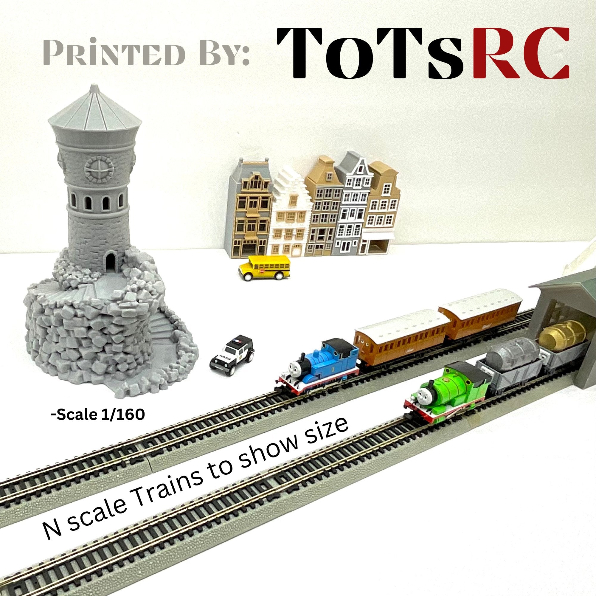 N Scale 1:160 3D Printed Building - Forbidden Watch Tower PLA