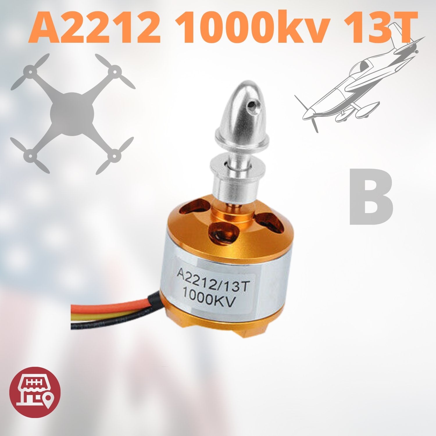 A2212 1000kv 1400kv 2200kv Outrunner Brushless Motor