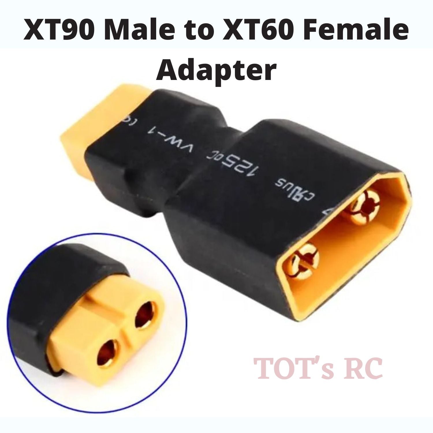 2pk XT90 Male to XT60 Female Lipo Adapter