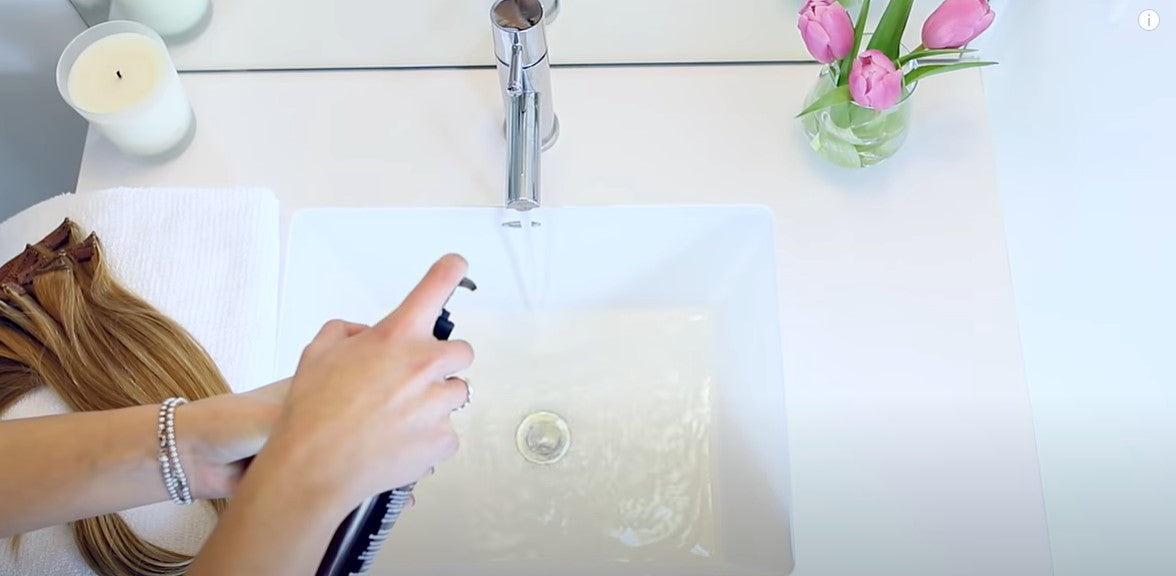 How to Wash Clip-In Hair Extensions