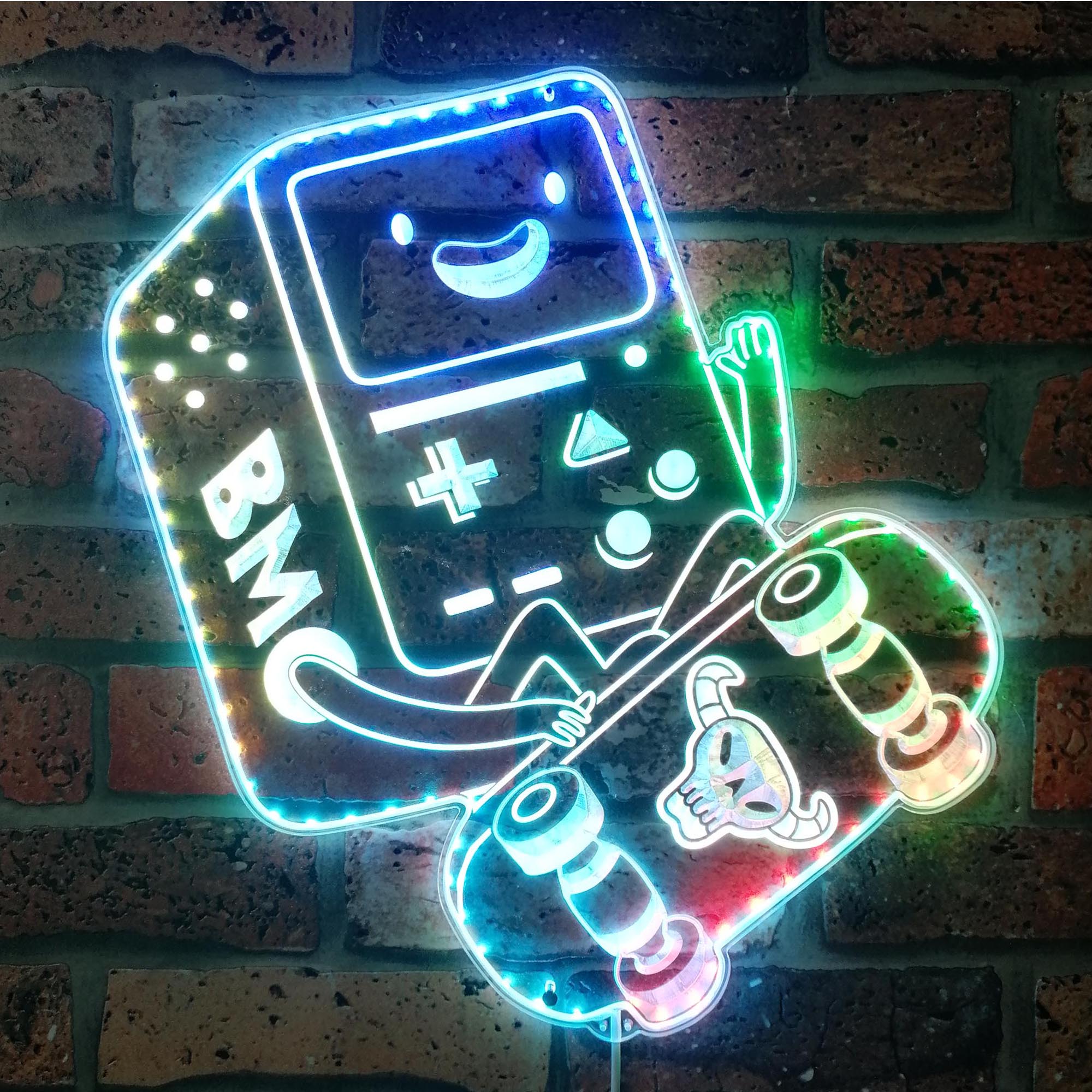 Adventure Time BMO Robot Dynamic RGB Edge Lit LED Sign