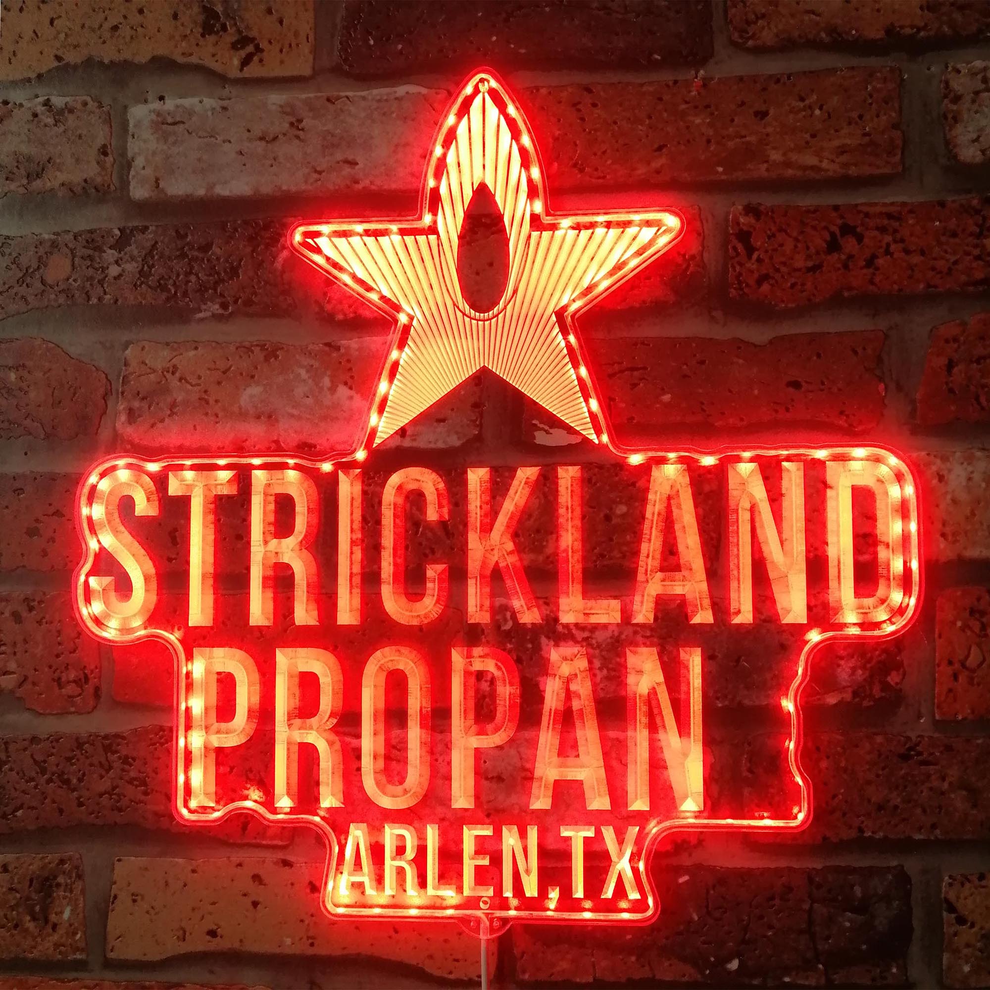 Strickland Propane Dynamic RGB Edge Lit LED Sign