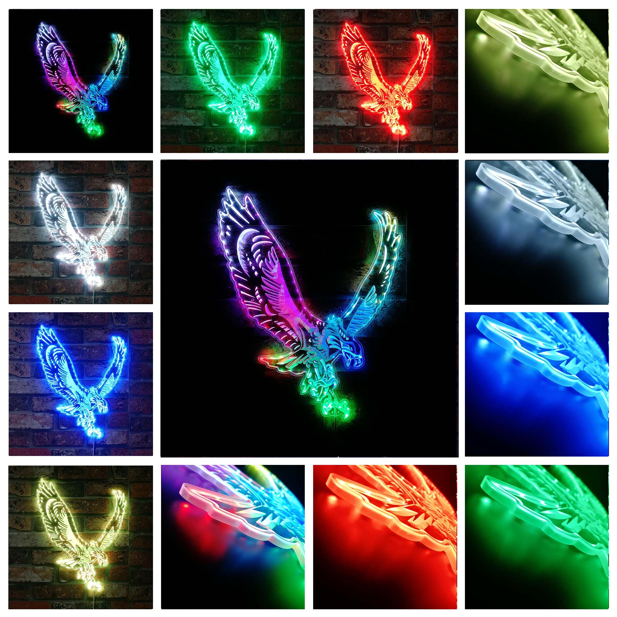 Eagles Dynamic RGB Edge Lit LED Sign