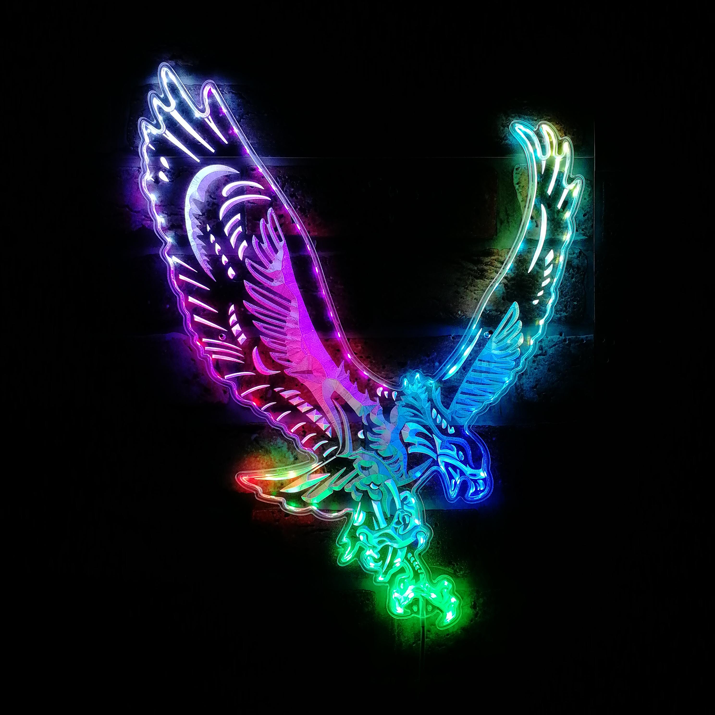 Eagles Dynamic RGB Edge Lit LED Sign