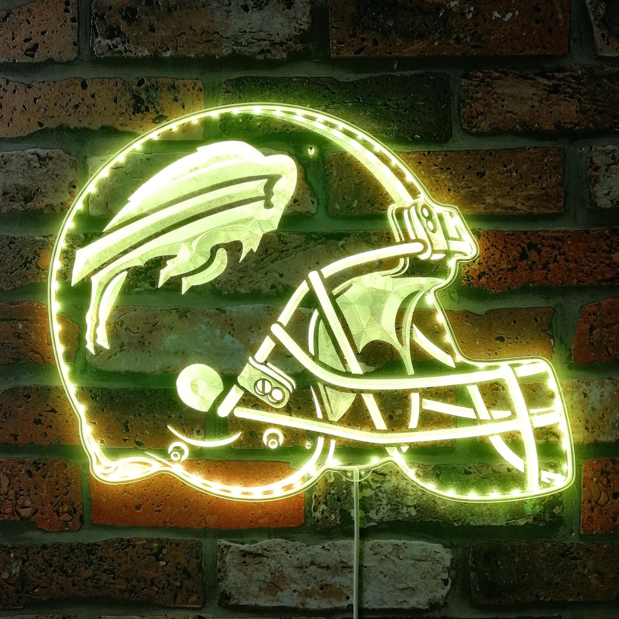 Buffalo Bills Helmet Dynamic RGB Edge Lit LED Sign