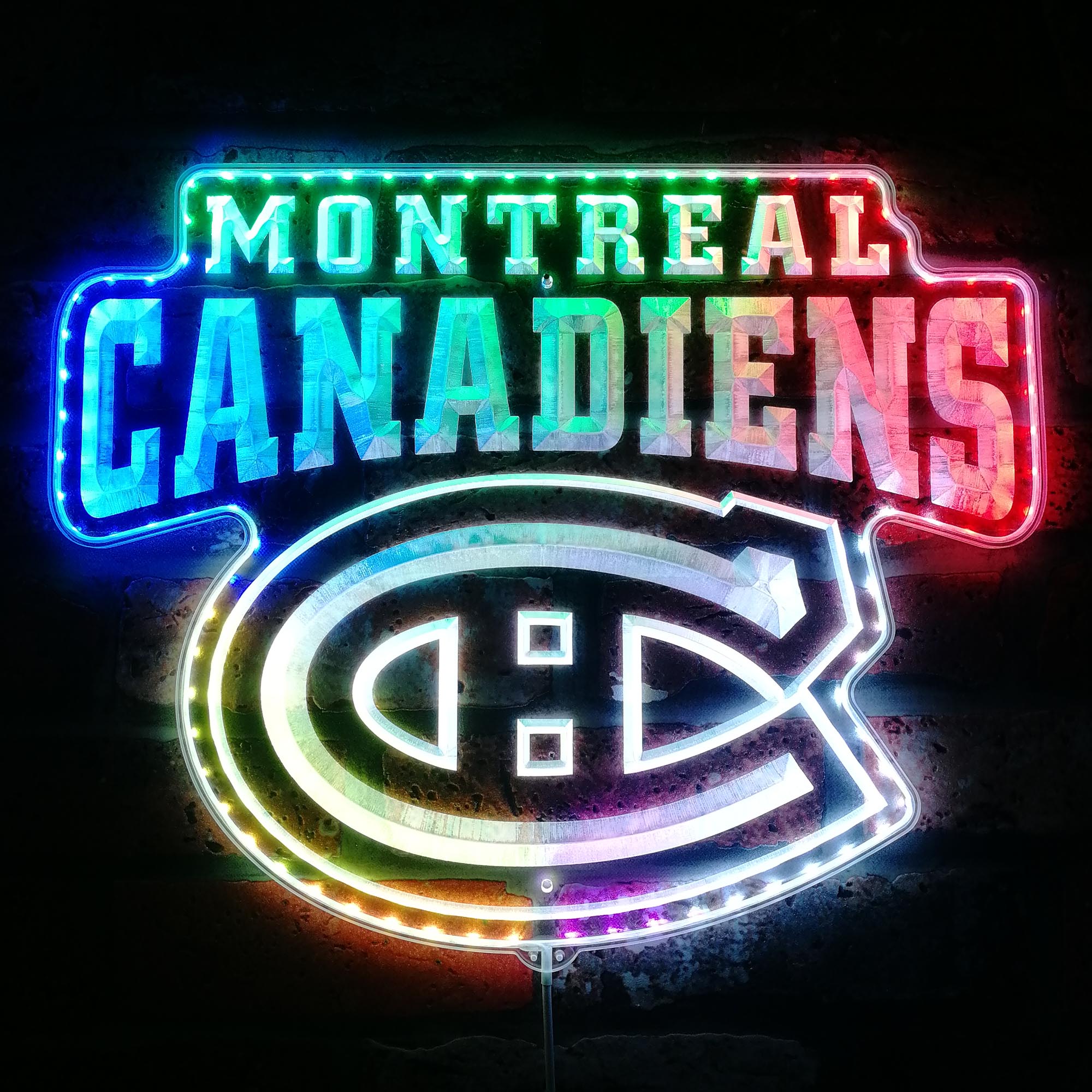 Montreal Canadiens Dynamic RGB Edge Lit LED Sign