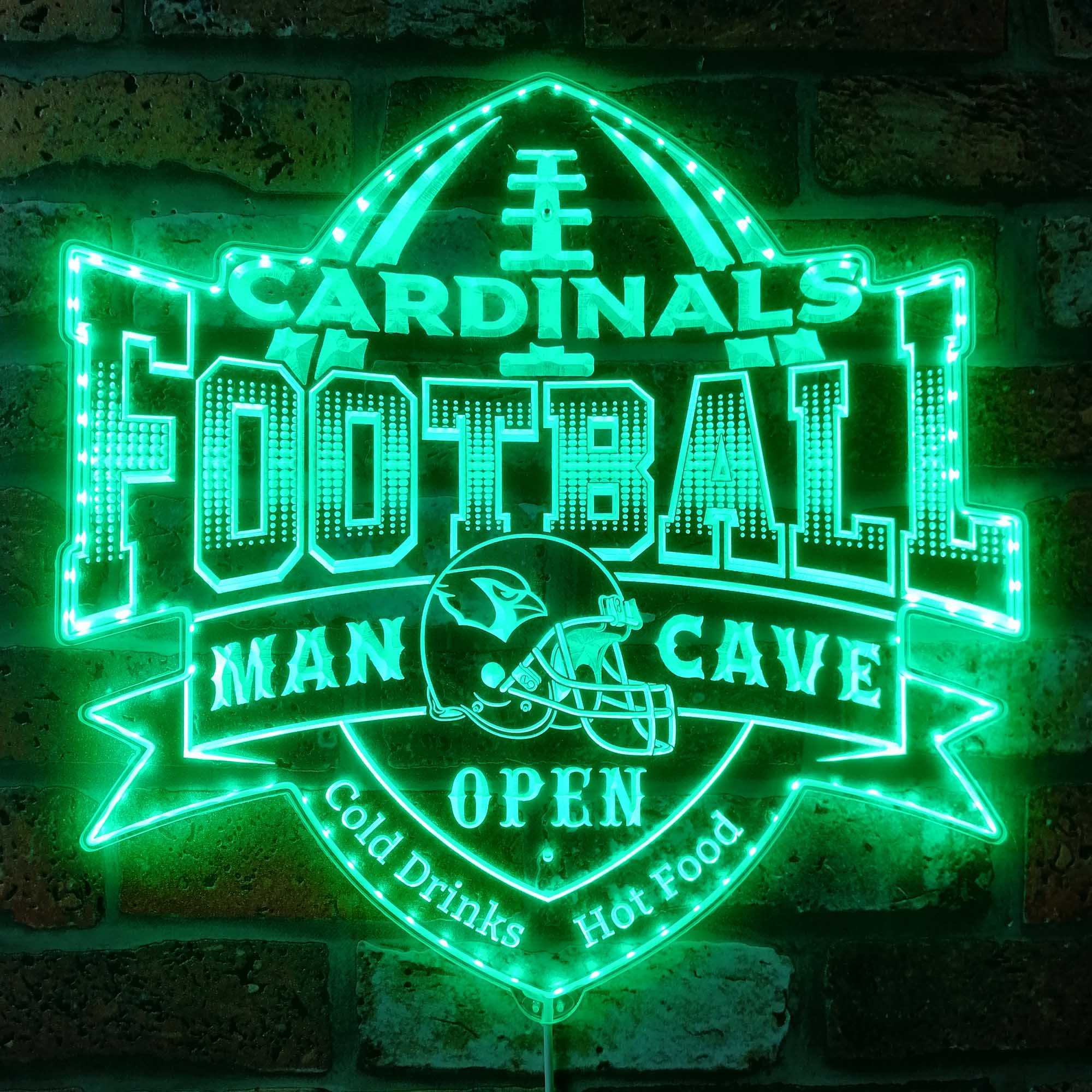 Arizona Cardinals Man Cave Dynamic RGB Edge Lit LED Sign