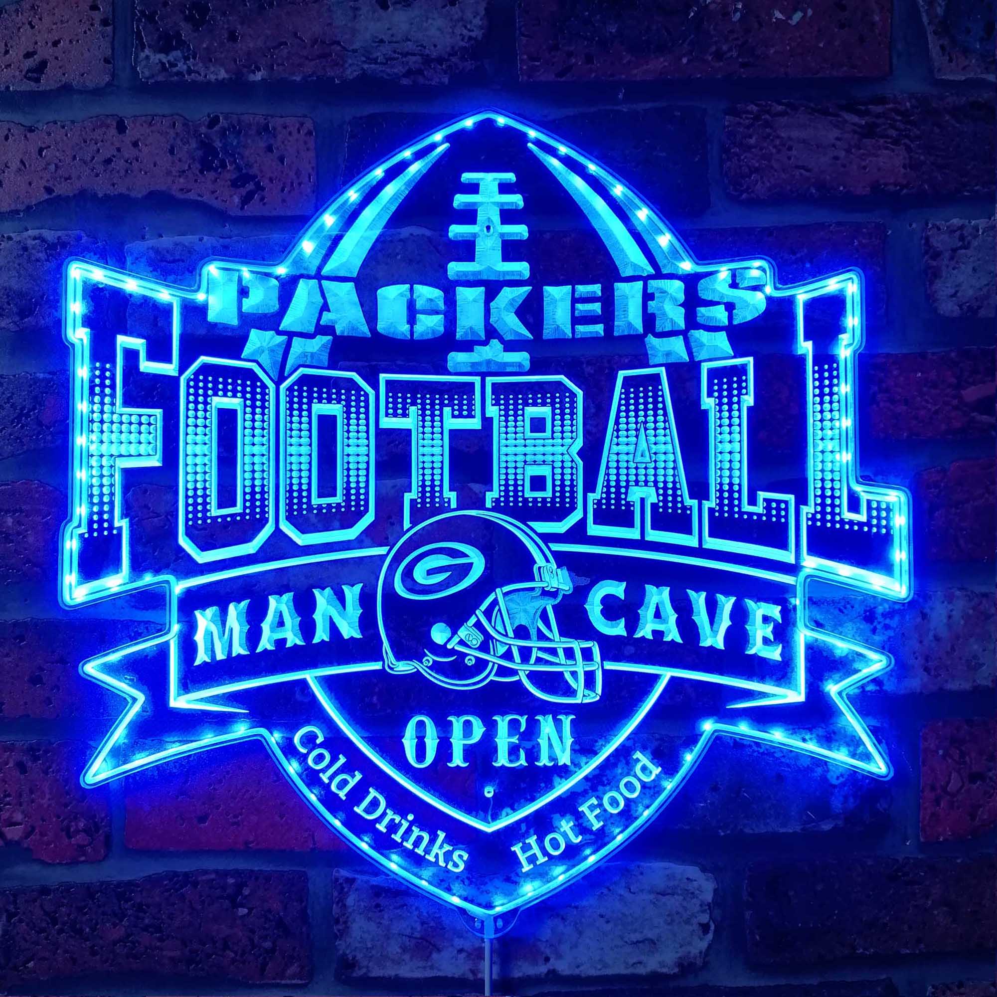 Green Bay Packers Dynamic RGB Edge Lit LED Sign