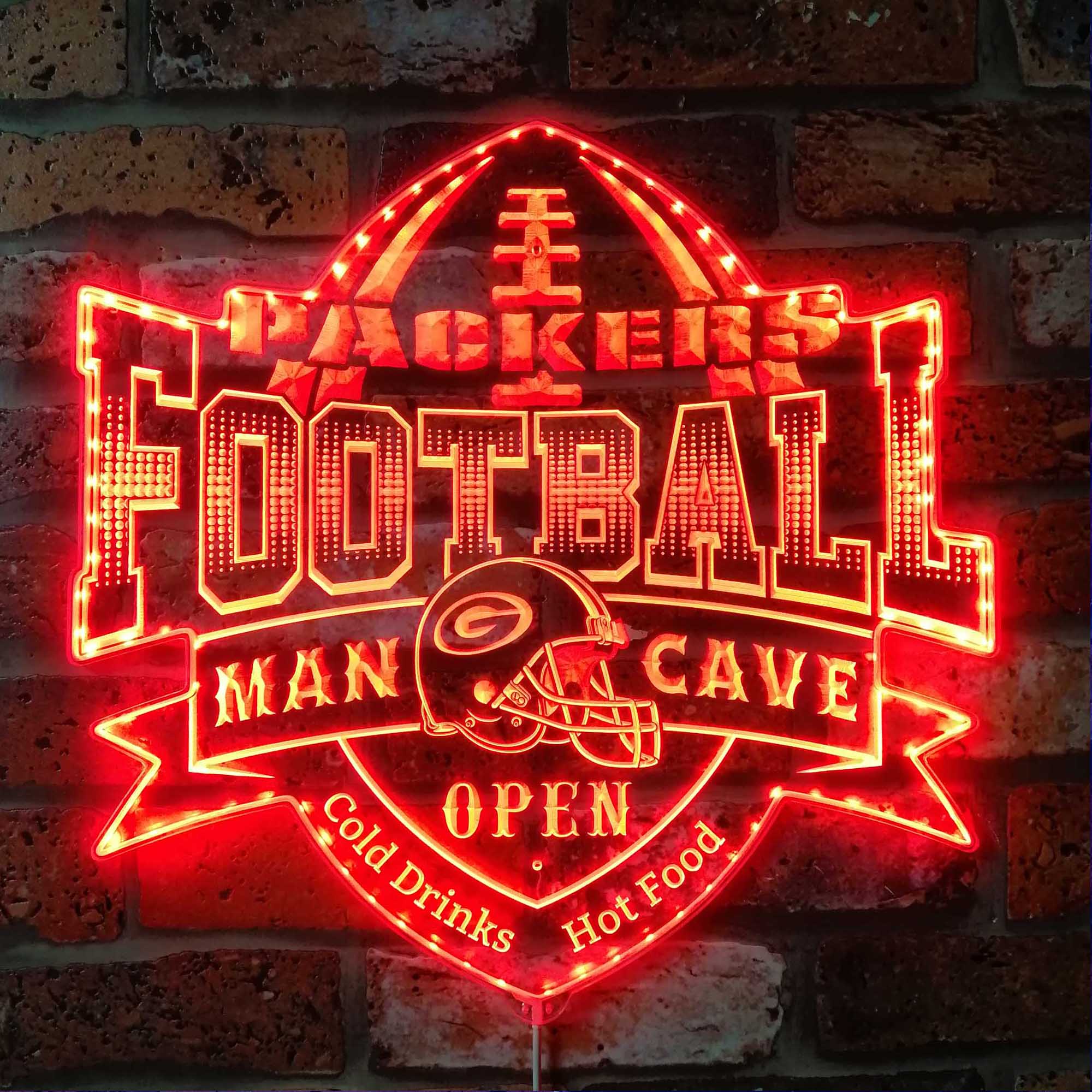 Green Bay Packers Dynamic RGB Edge Lit LED Sign