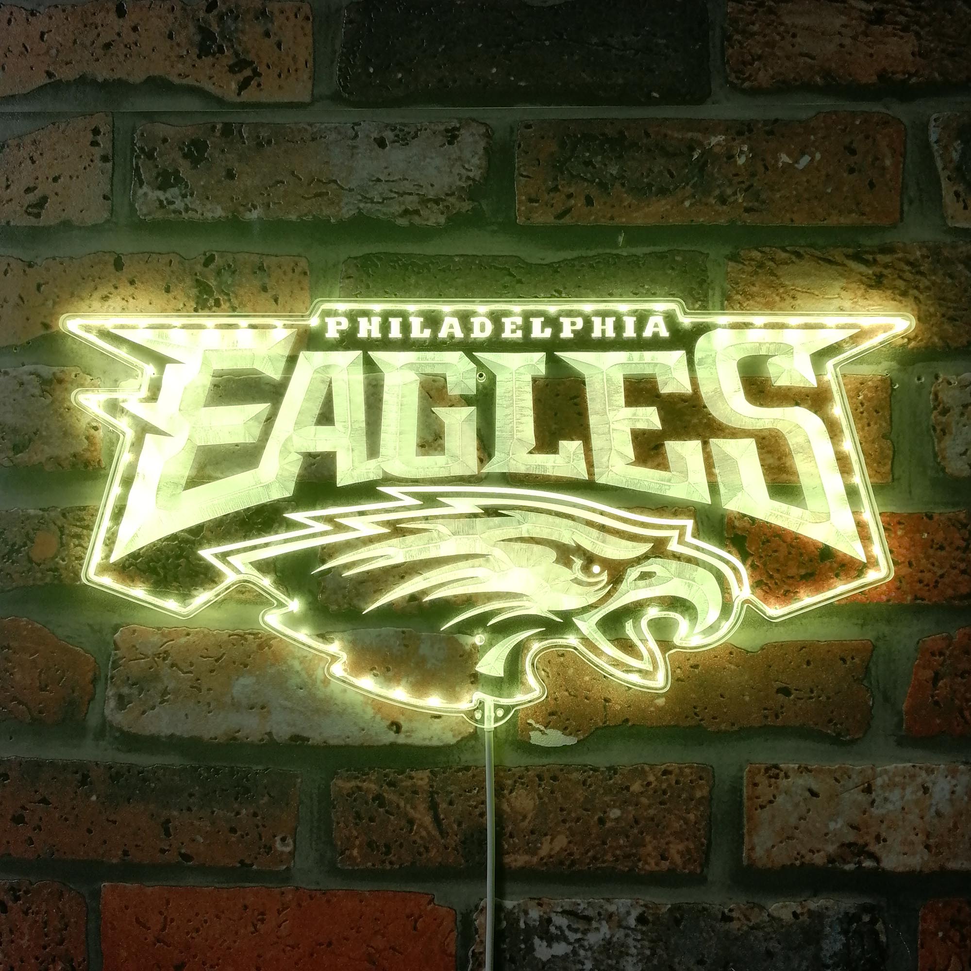 Philadelphia Eagles Dynamic RGB Edge Lit LED Sign