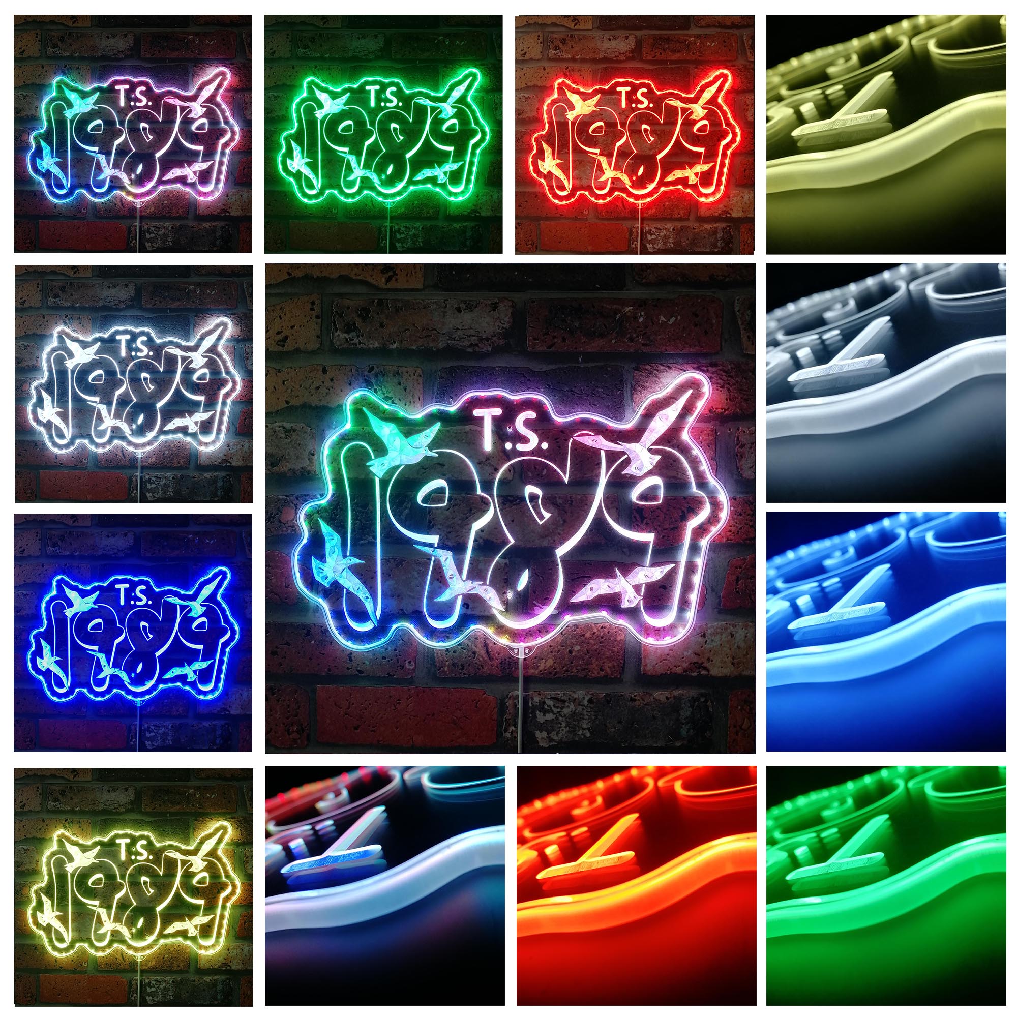 Taylor Swift 1989 Dynamic RGB Edge Lit LED Sign