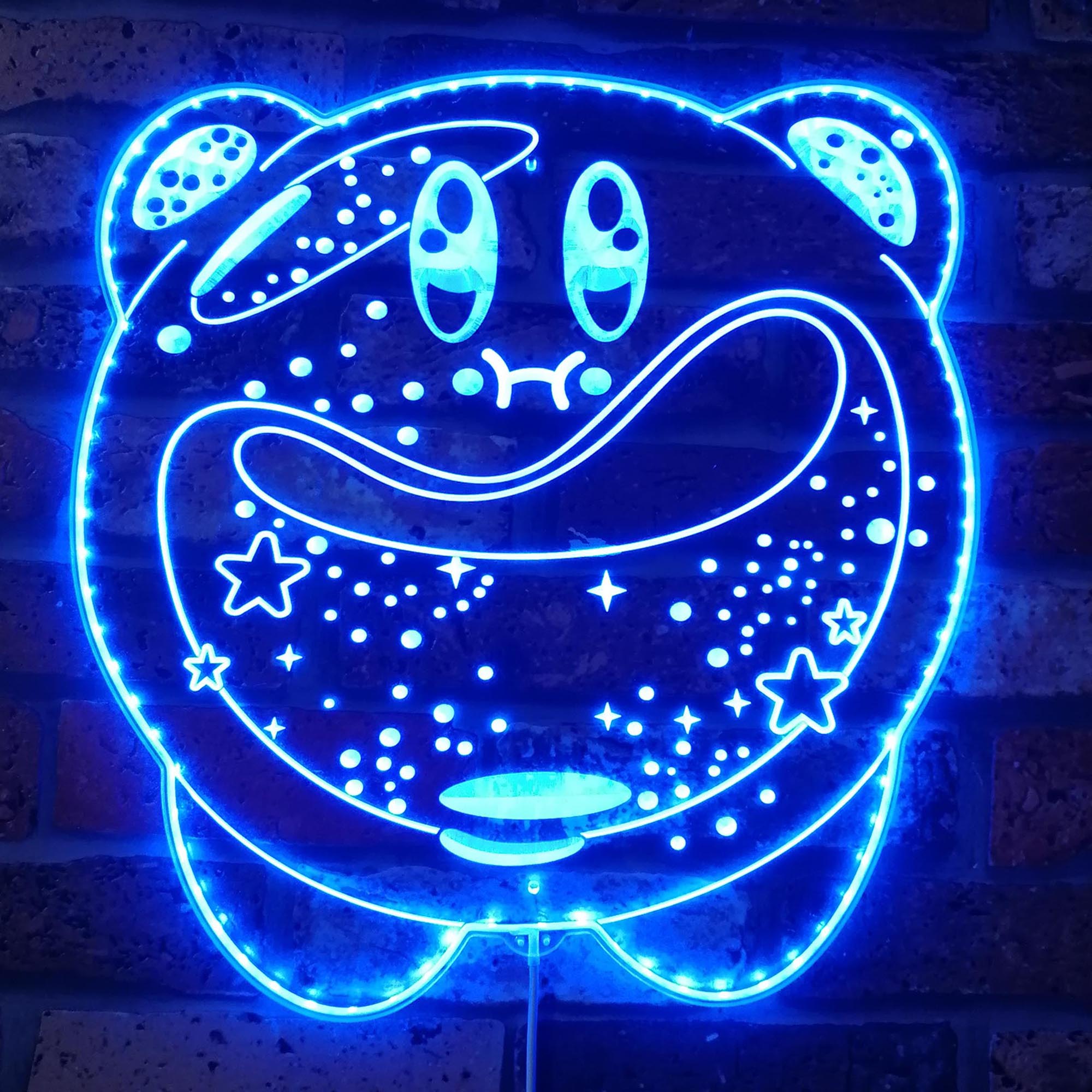 Kirby Star Allies Dynamic RGB Edge Lit LED Sign