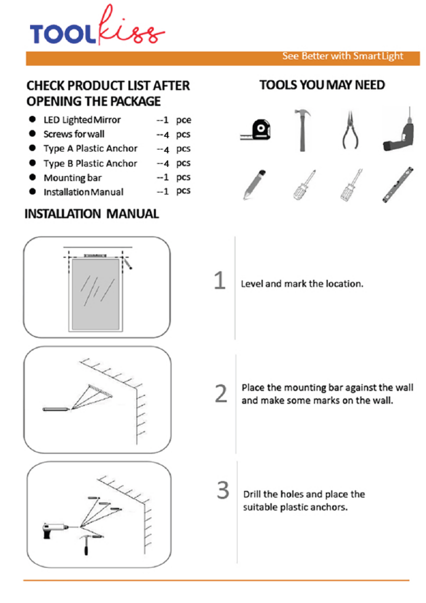 PET mirror installation guide