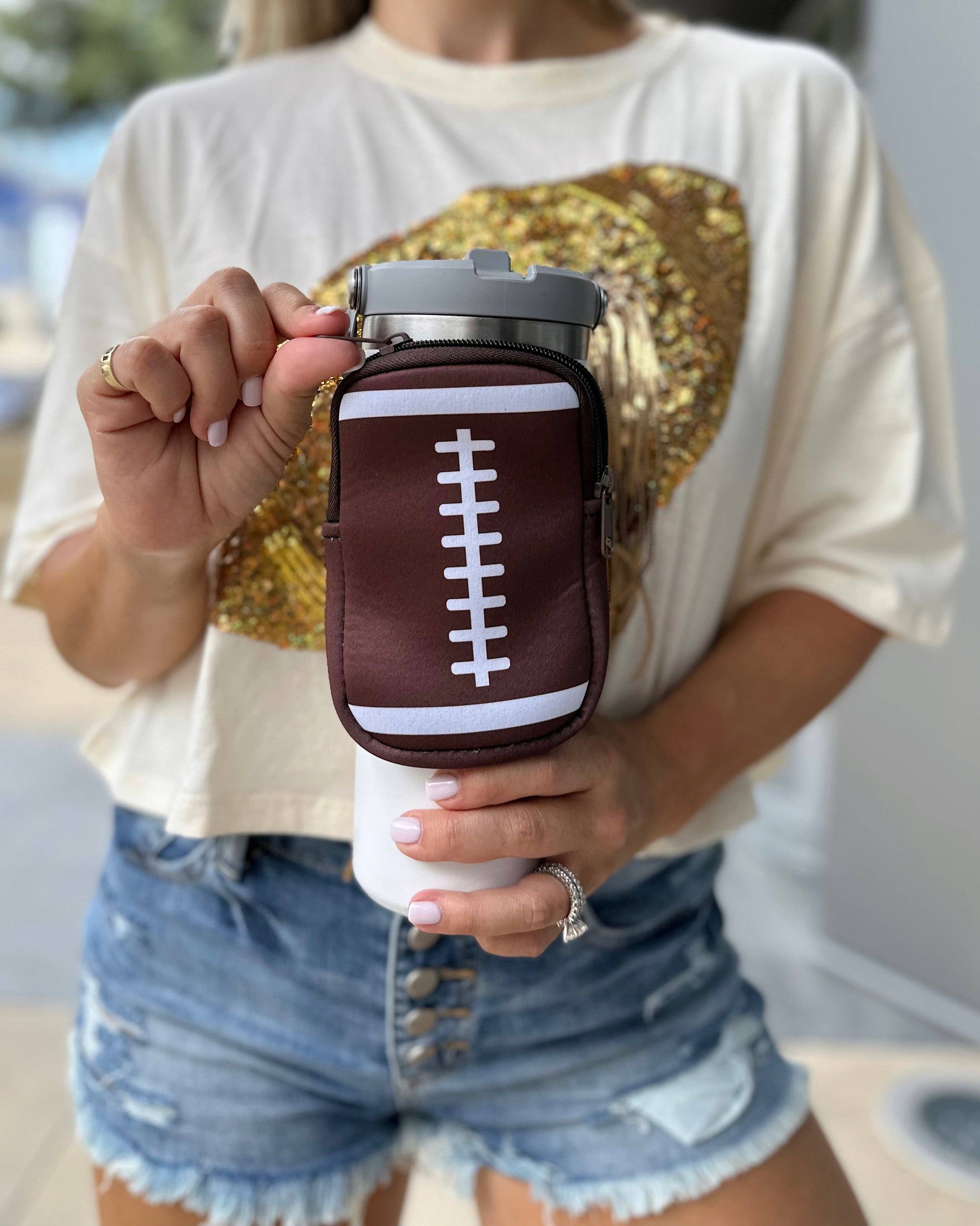 Football Pouch For Tumbler