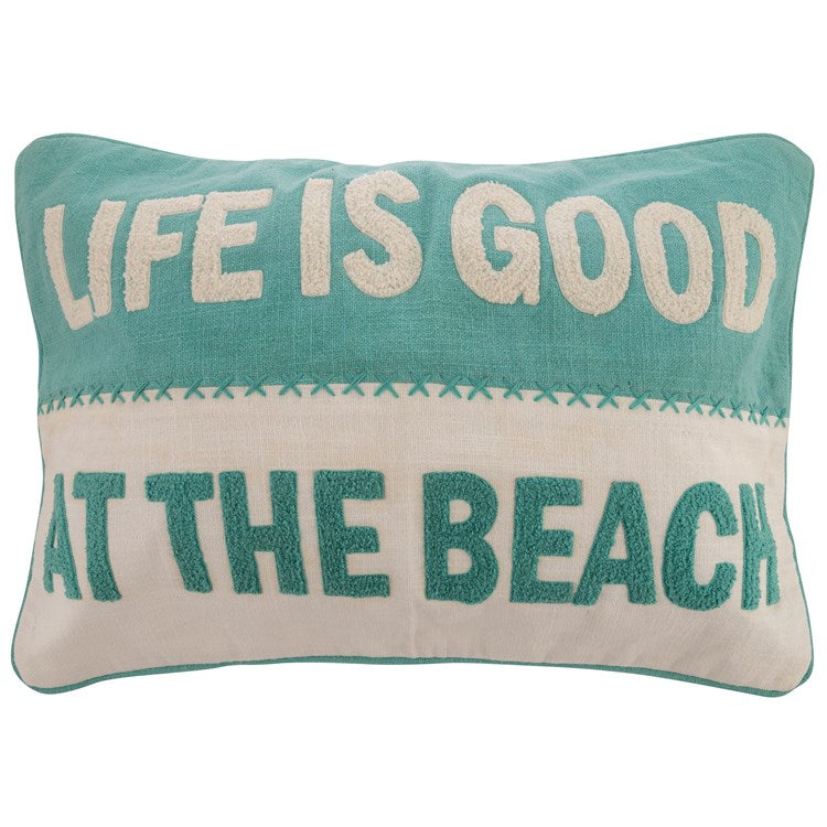 Life is Good at the Beach Throw Pillow