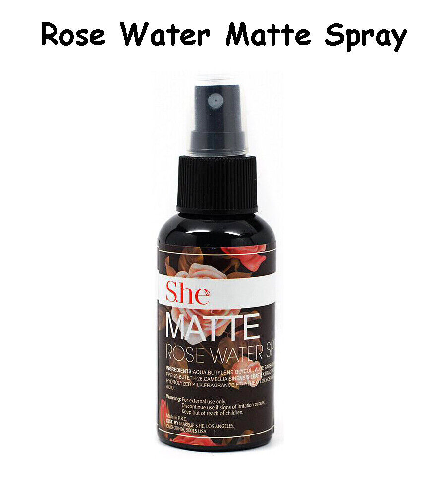 S.he Makeup Rose Water Matte Setting Makeup Spray