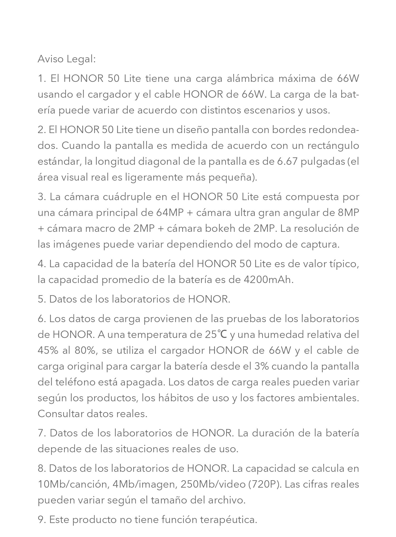 HONOR 50 Lite Cámara de 64MP, SuperCharge de 66W
