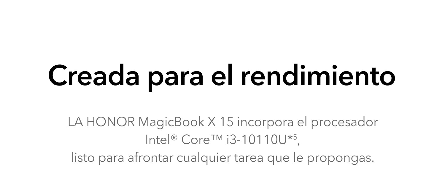 HONOR MagicBook X 15 Intel® Core™ i3-10110U, Windows 10 Home (8GB + 256G) Gris Espacial