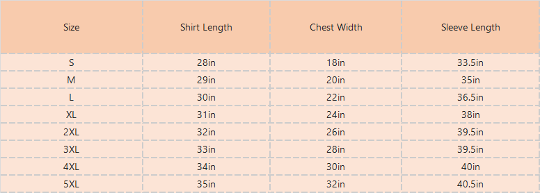 Crewneck Sweatshirt size chart - Aperturee