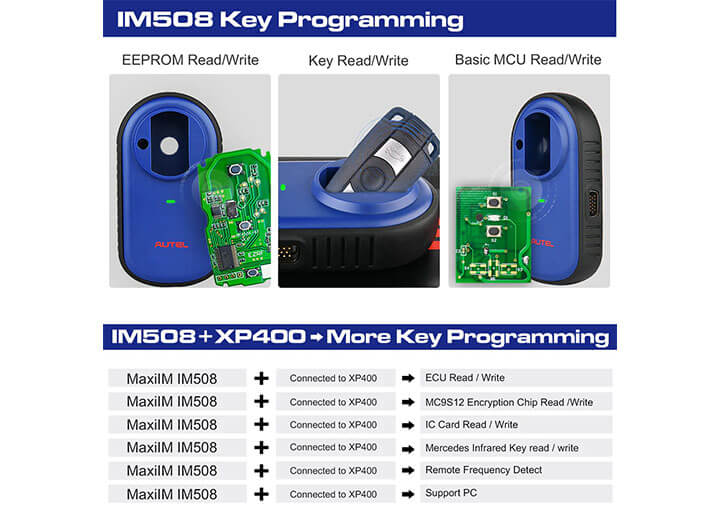 IM508+XP400 can be key programmed