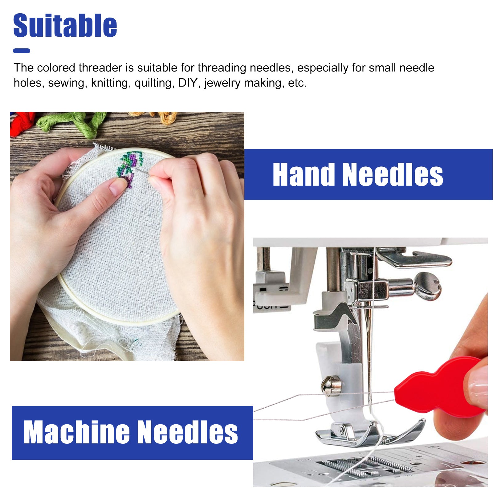 Needle Threaders, Durable Household Sewing Tools, Gourd Shaped Plastic Wire Loop DIY Needle Threader Hand Machine Sewing Tool for Mending Clothes, Sewing Crafting 20 and 40 Pack