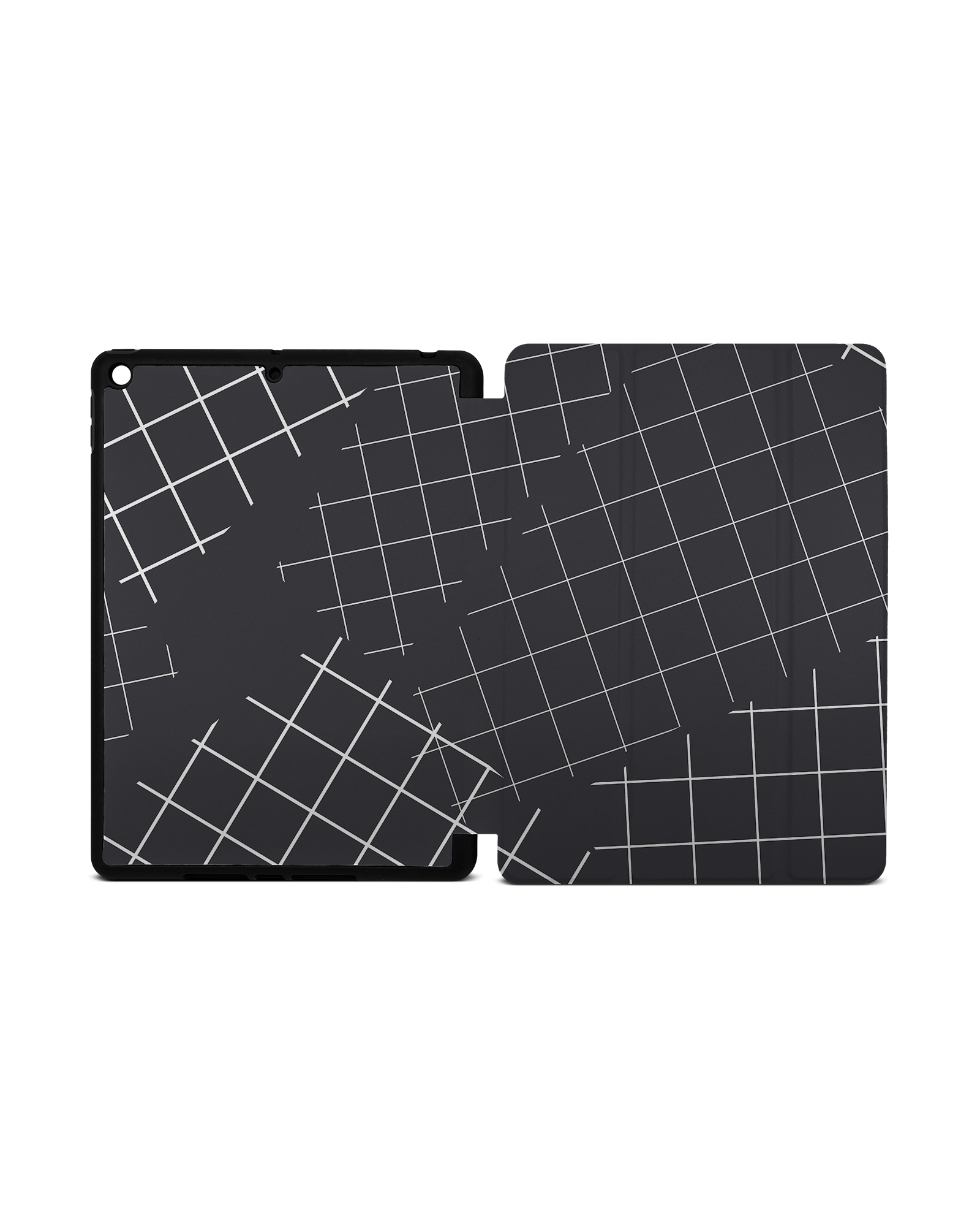 Grids iPad Case with Pencil Holder Apple iPad (9th Generation), Apple iPad (8th Generation), Apple iPad (7th Generation)