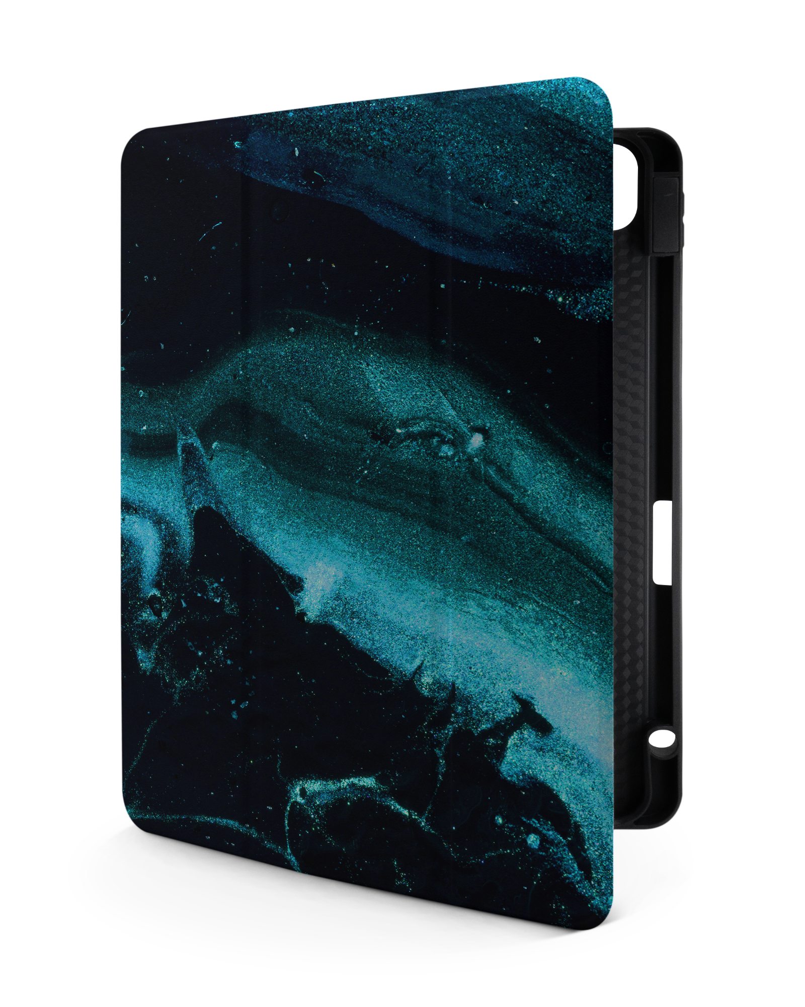Deep Turquoise Sparkle iPad Case with Pencil Holder Apple iPad Air (5th Generation), Apple iPad Air (4th Generation)