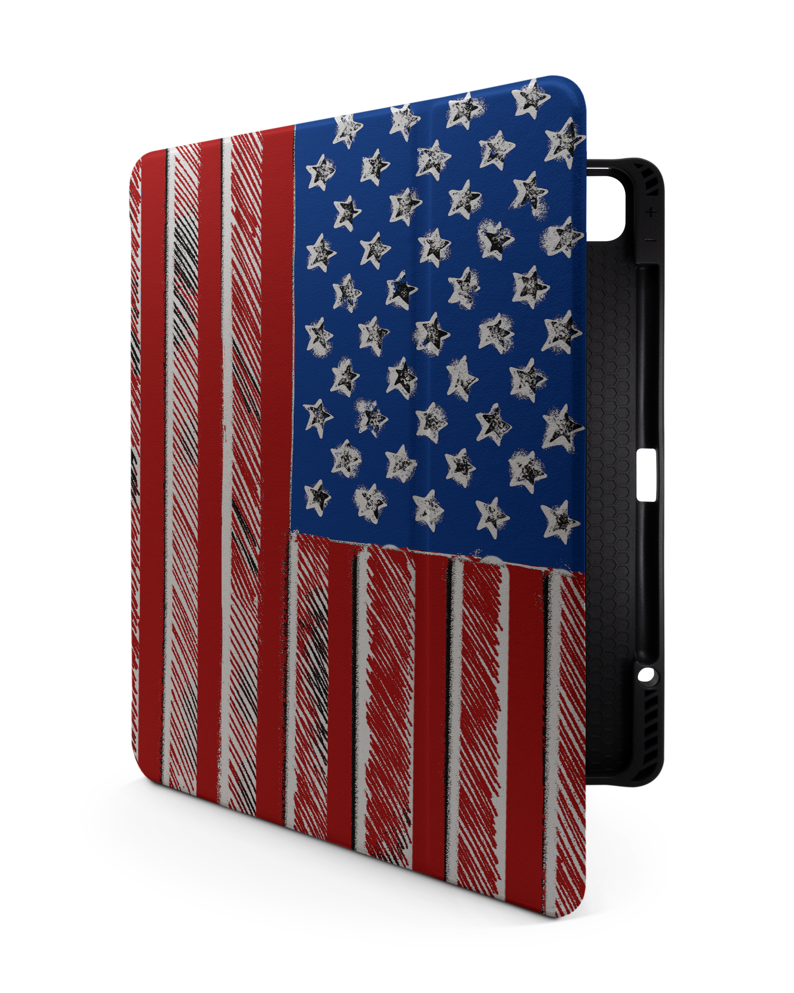 American Flag Color iPad Case with Pencil Holder Apple iPad Pro (12.9