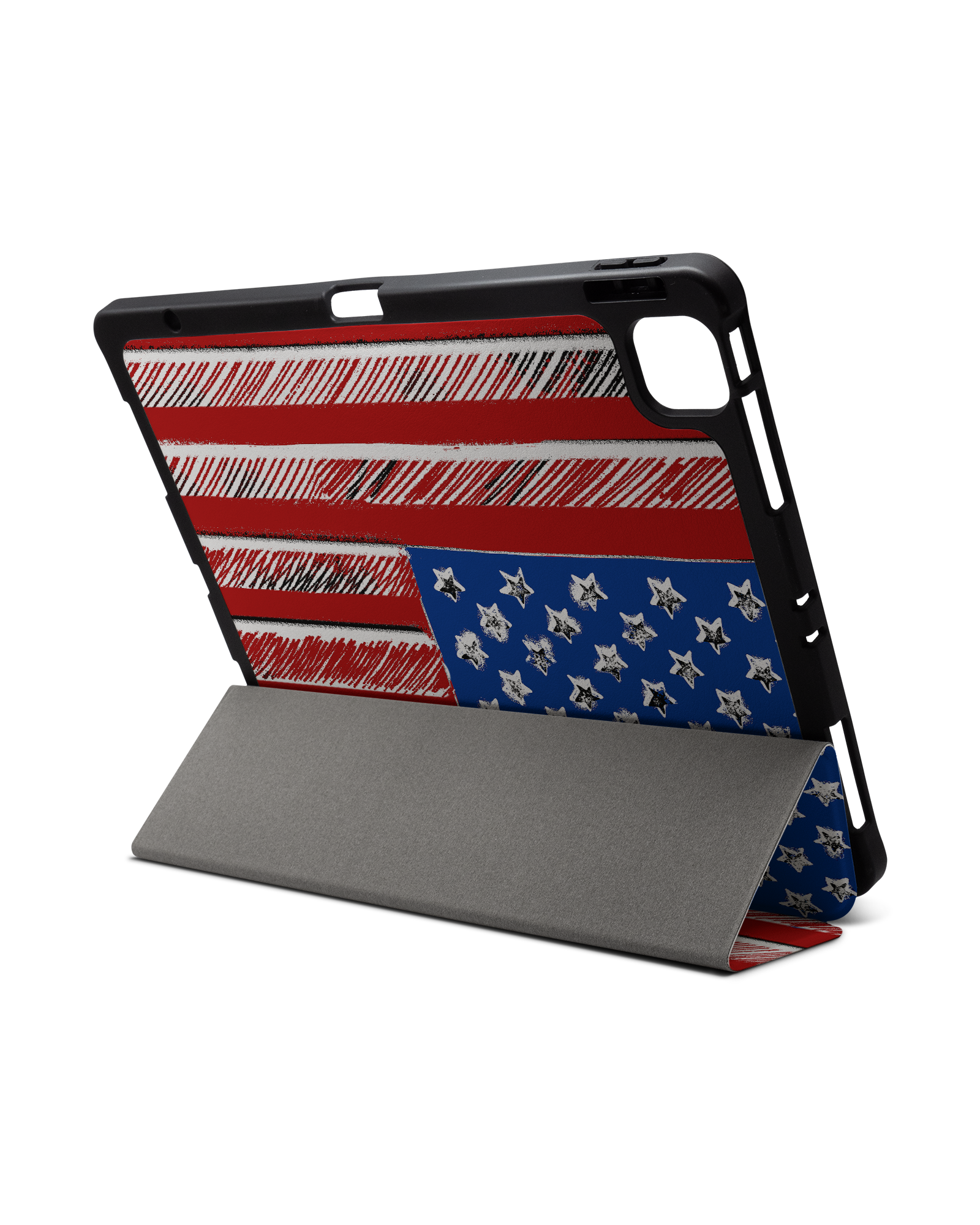 American Flag Color iPad Case with Pencil Holder Apple iPad Pro (12.9