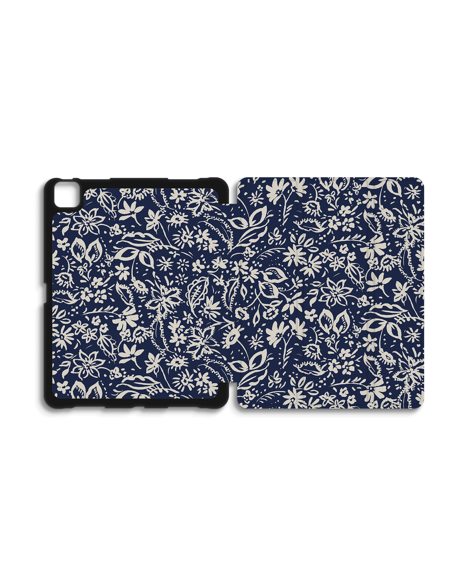 Ditsy Blue Paisley iPad Case with Pencil Holder Apple iPad Pro (12.9