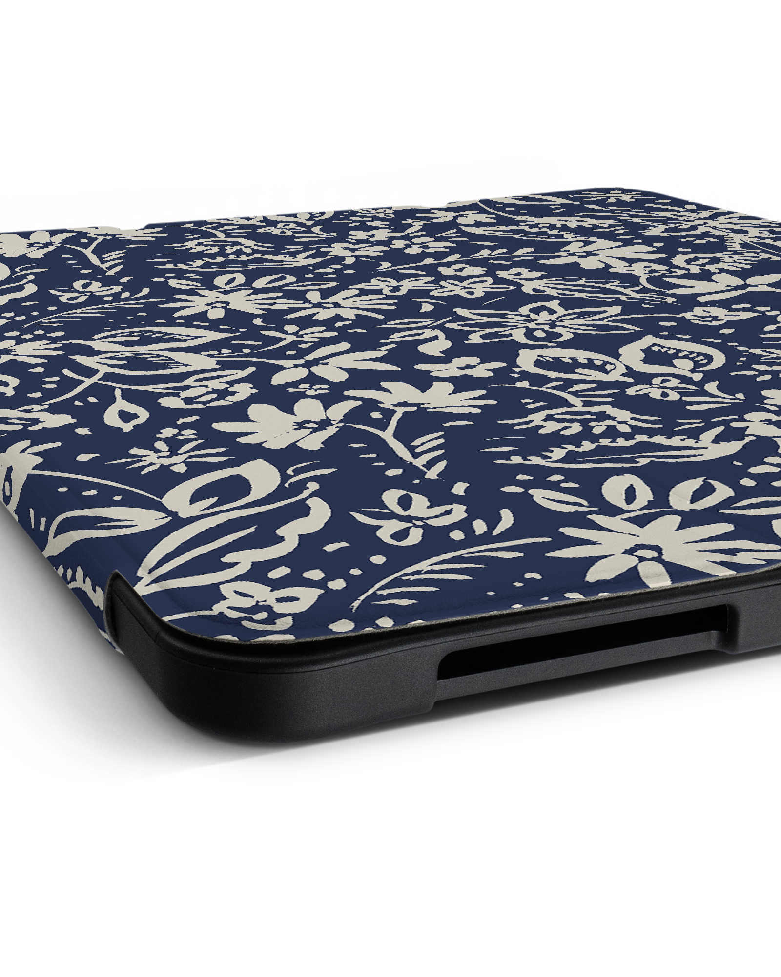 Ditsy Blue Paisley iPad Case with Pencil Holder Apple iPad Pro (12.9
