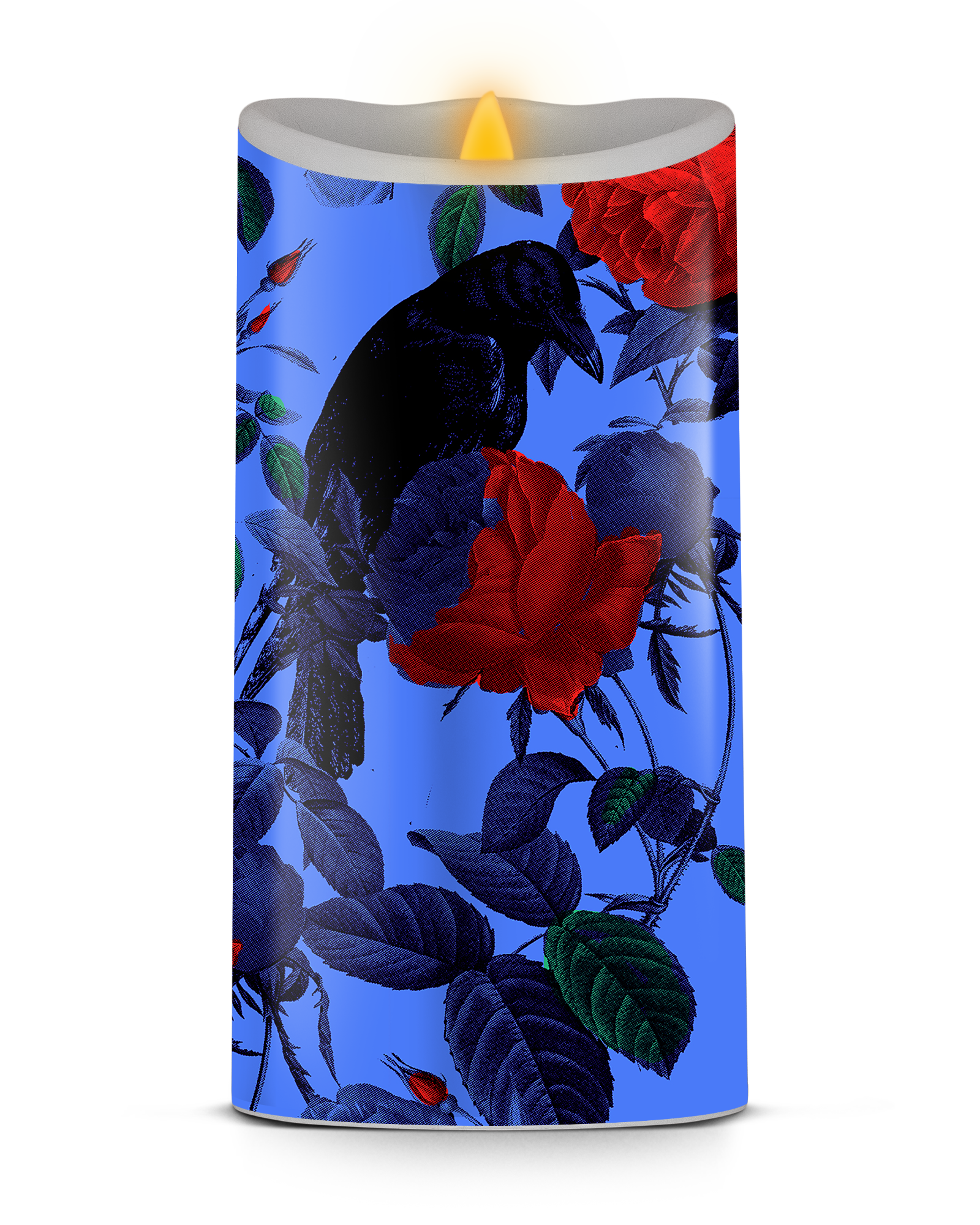 Roses And Ravens Luminara Candle Sticker