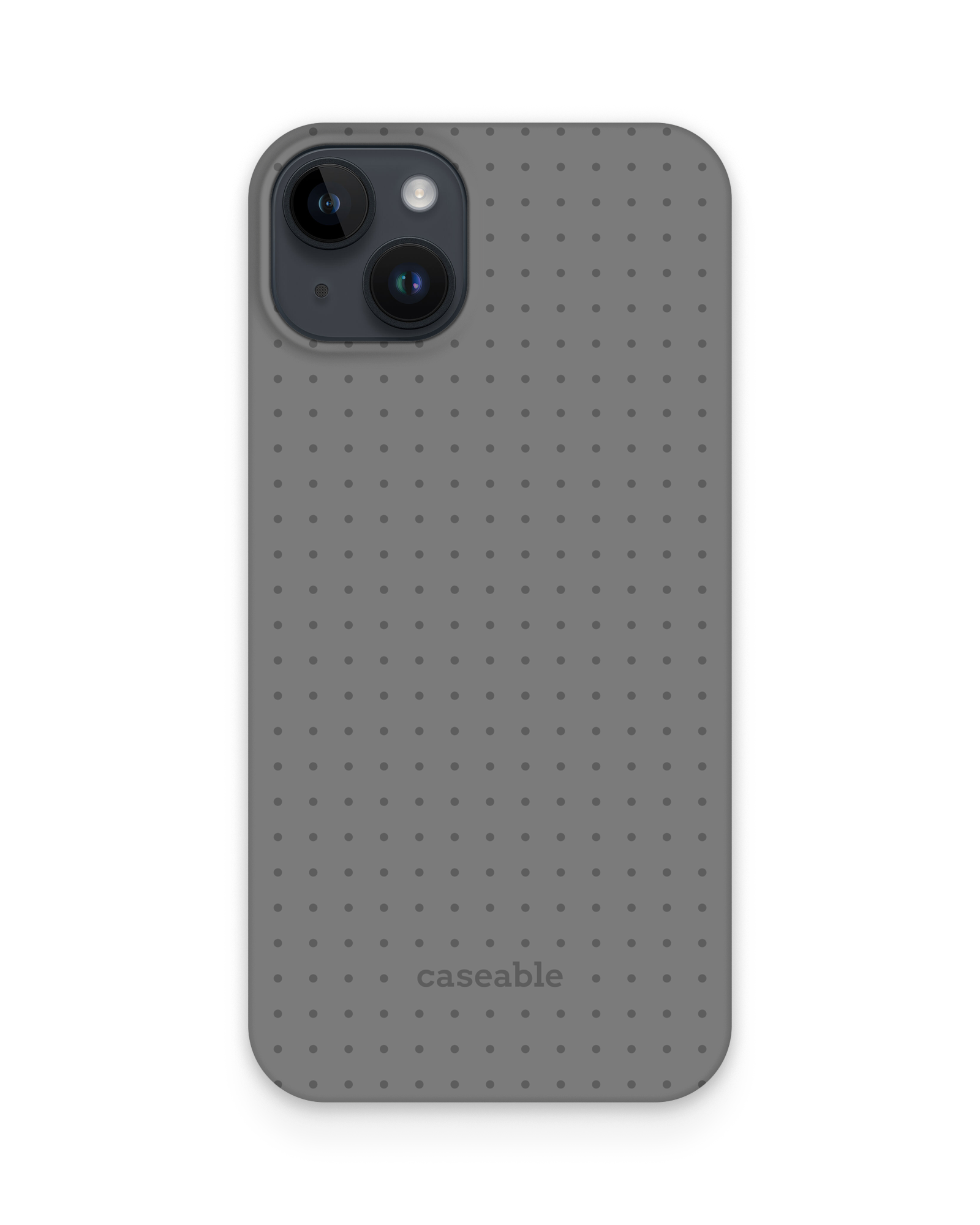 Dot Grid Grey Hard Shell Phone Case Apple iPhone 14 Plus