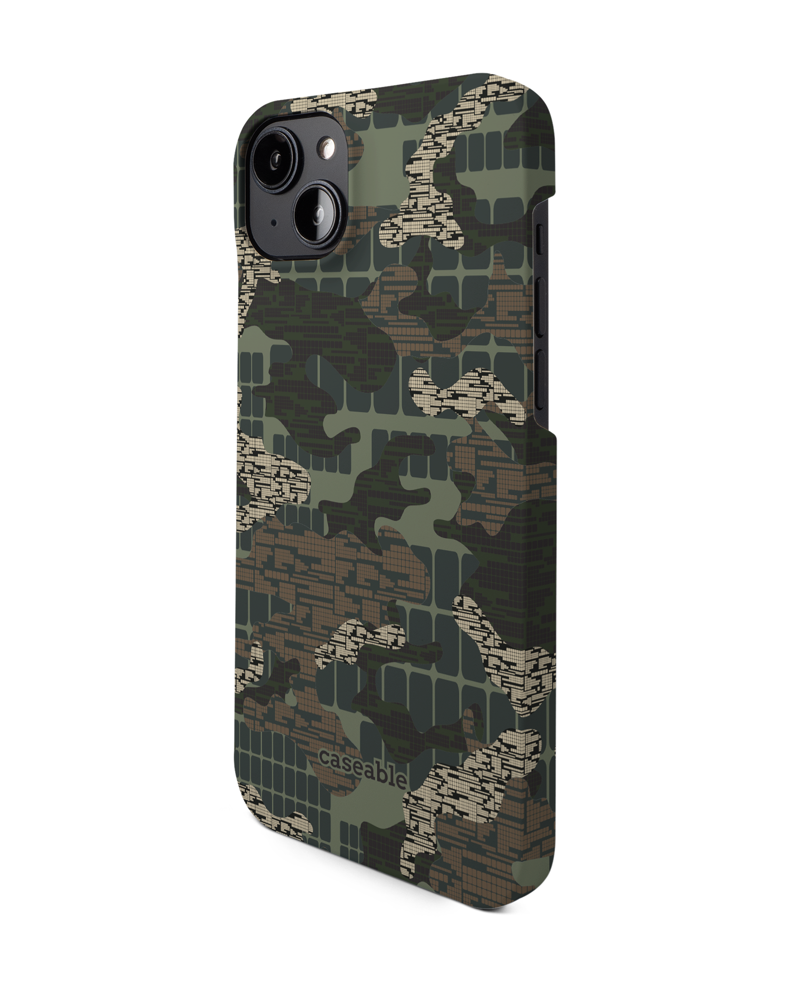 Green Camo Mix Hard Shell Phone Case Apple iPhone 14 Plus