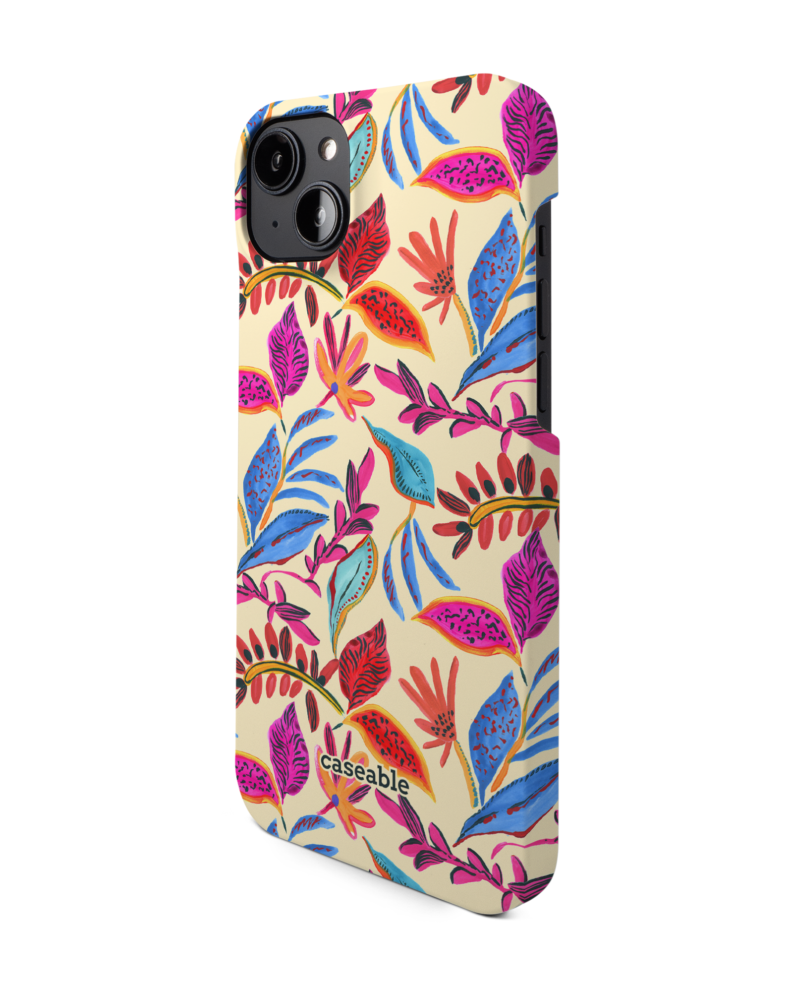 Painterly Spring Leaves Hard Shell Phone Case Apple iPhone 14 Plus