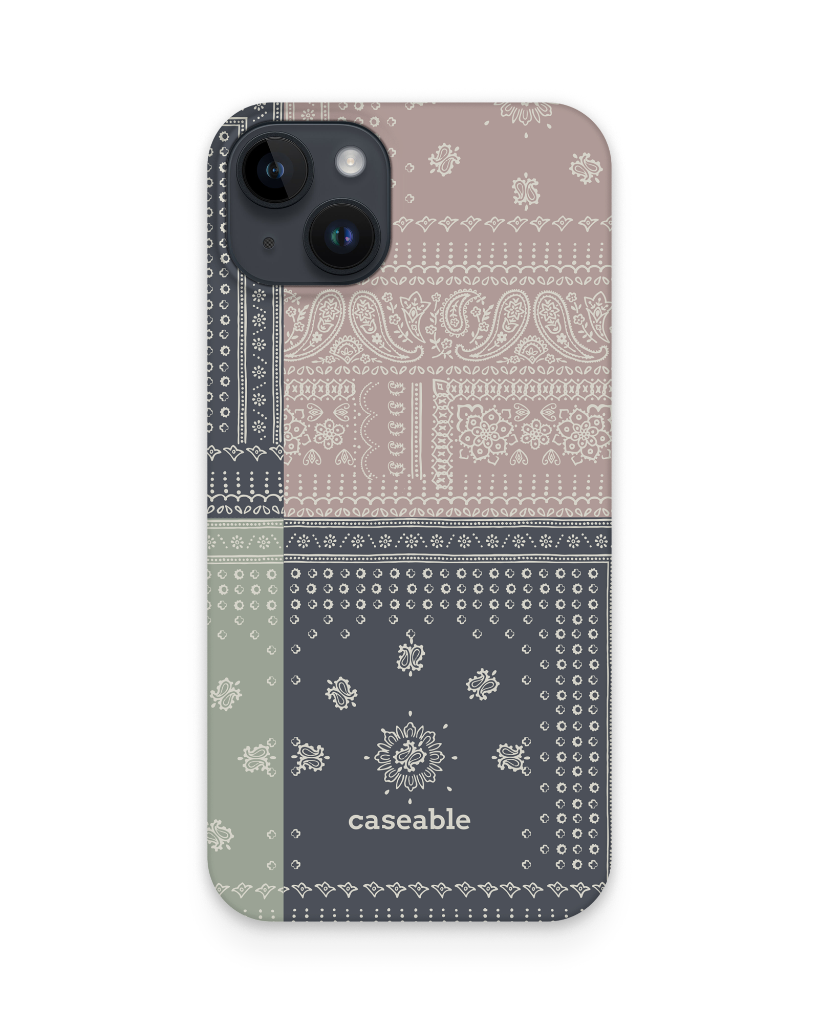 Bandana Patchwork Hard Shell Phone Case Apple iphone 15 Plus