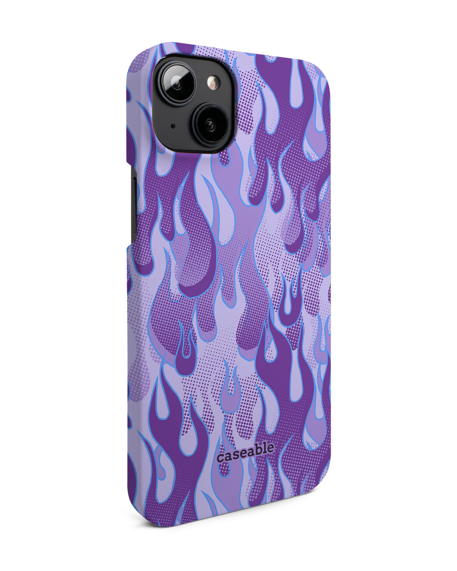 Purple Flames Hard Shell Phone Case Apple iPhone 14 Plus