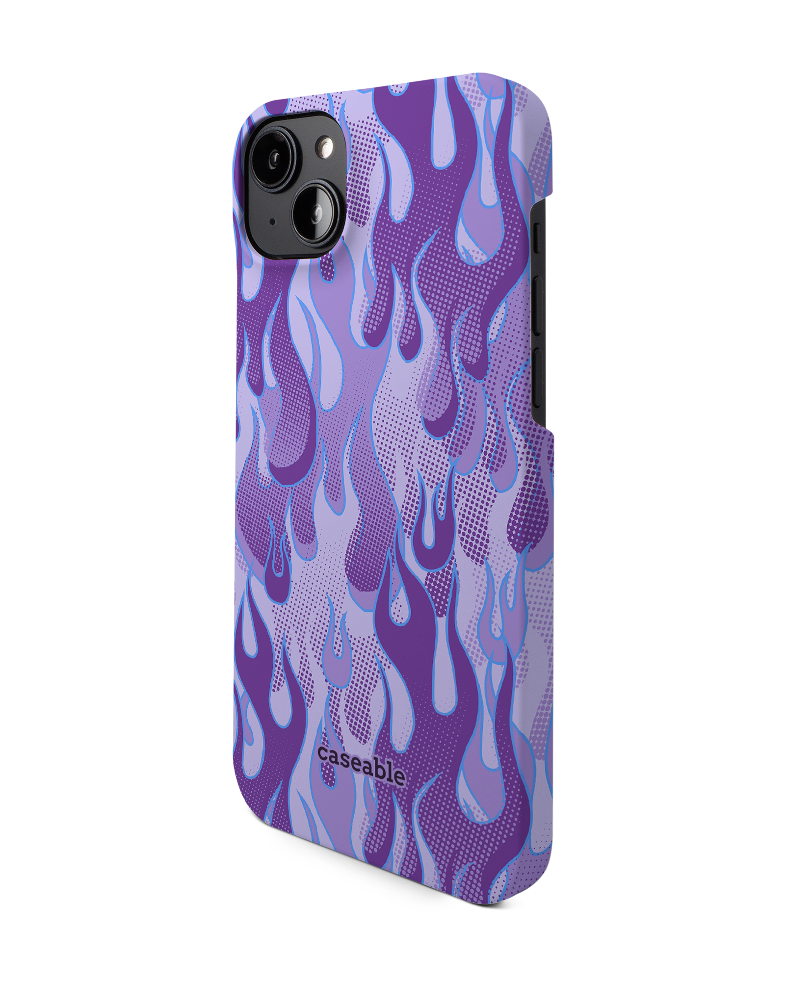 Purple Flames Hard Shell Phone Case Apple iPhone 14 Plus