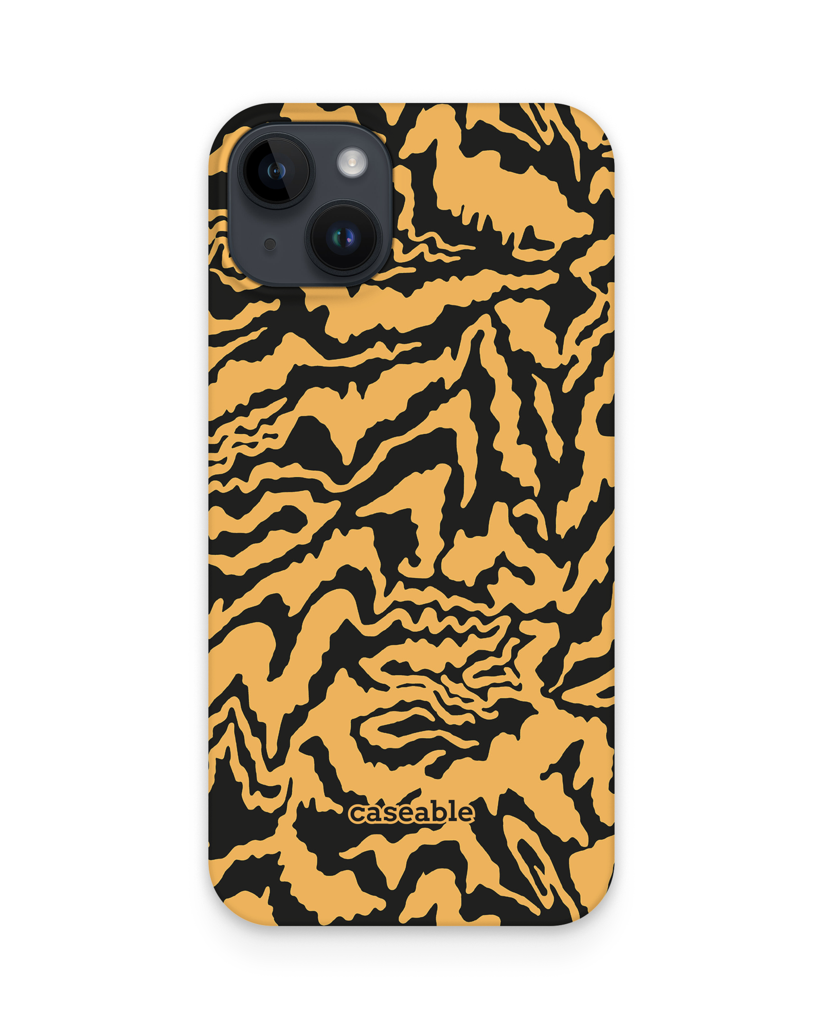 Warped Tiger Stripes Hard Shell Phone Case Apple iphone 15 Plus