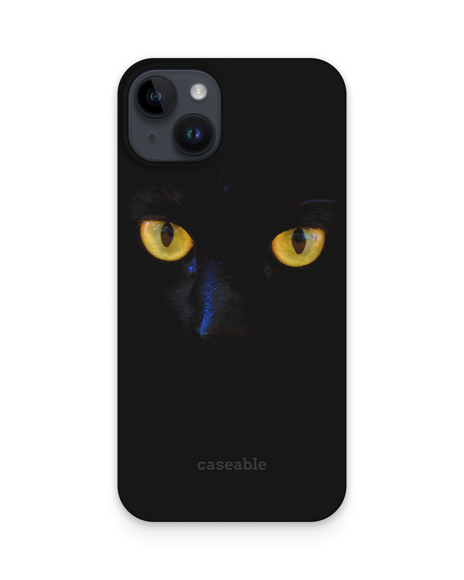 Black Cat Hard Shell Phone Case Apple iphone 15 Plus