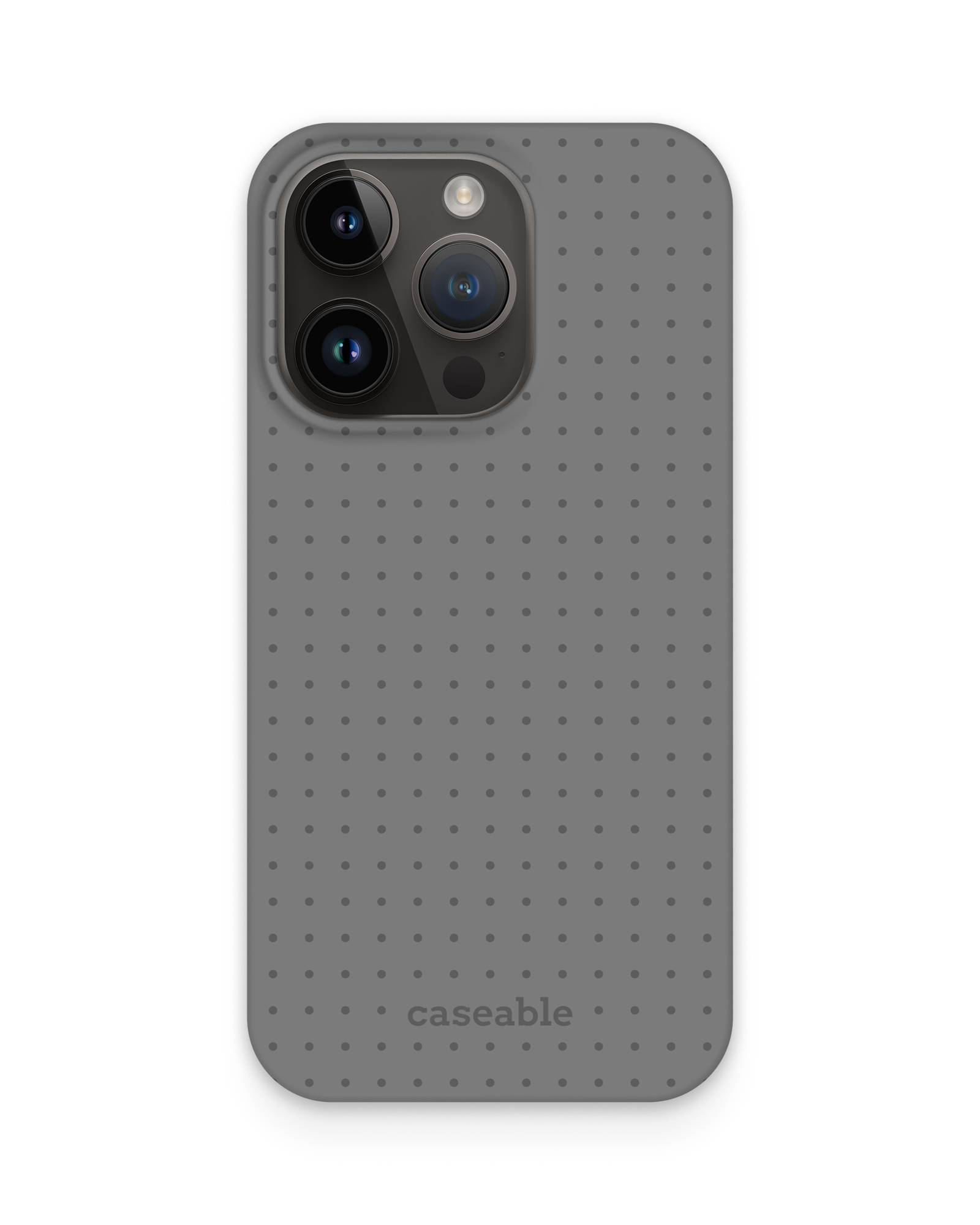Dot Grid Grey Hard Shell Phone Case Apple iPhone 14 Pro