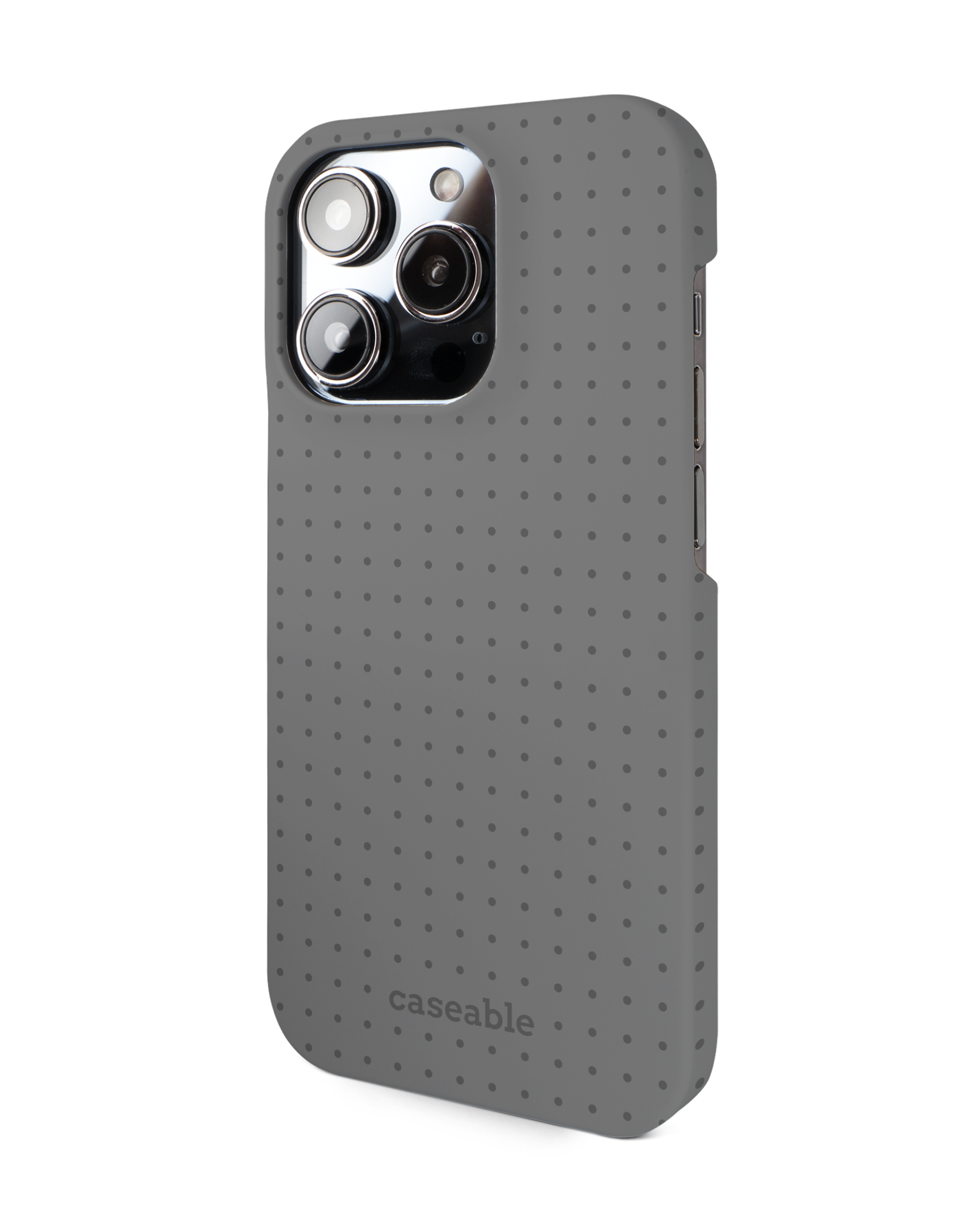 Dot Grid Grey Hard Shell Phone Case Apple iPhone 14 Pro