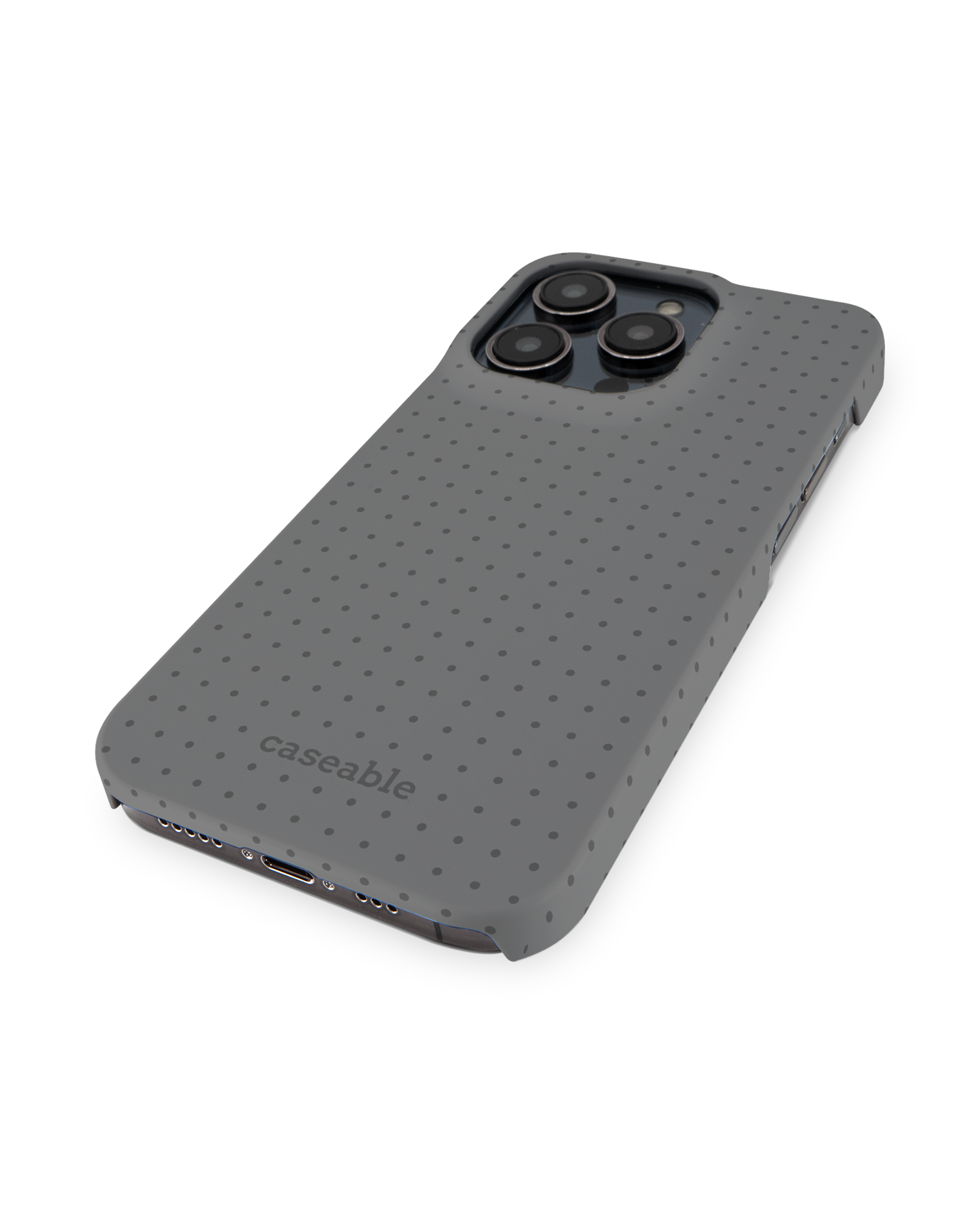 Dot Grid Grey Hard Shell Phone Case Apple iPhone 14 Pro