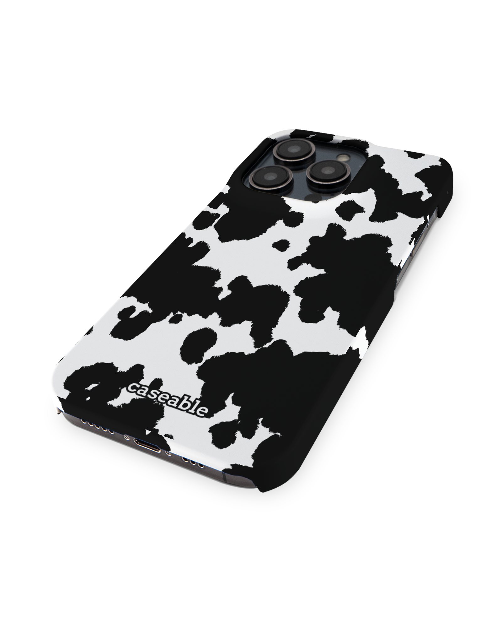 Cow Print Hard Shell Phone Case Apple iPhone 14 Pro