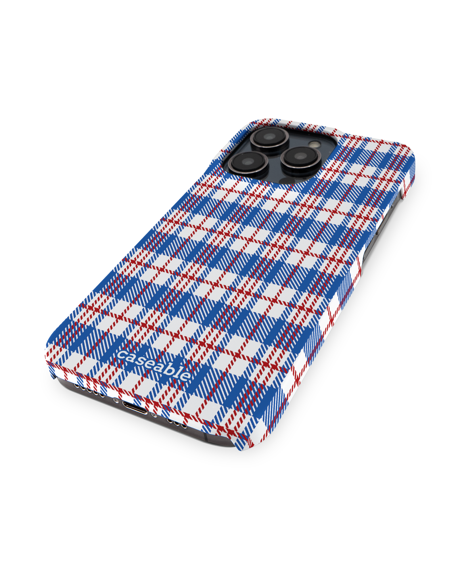 Plaid Market Bag Hard Shell Phone Case Apple iPhone 14 Pro