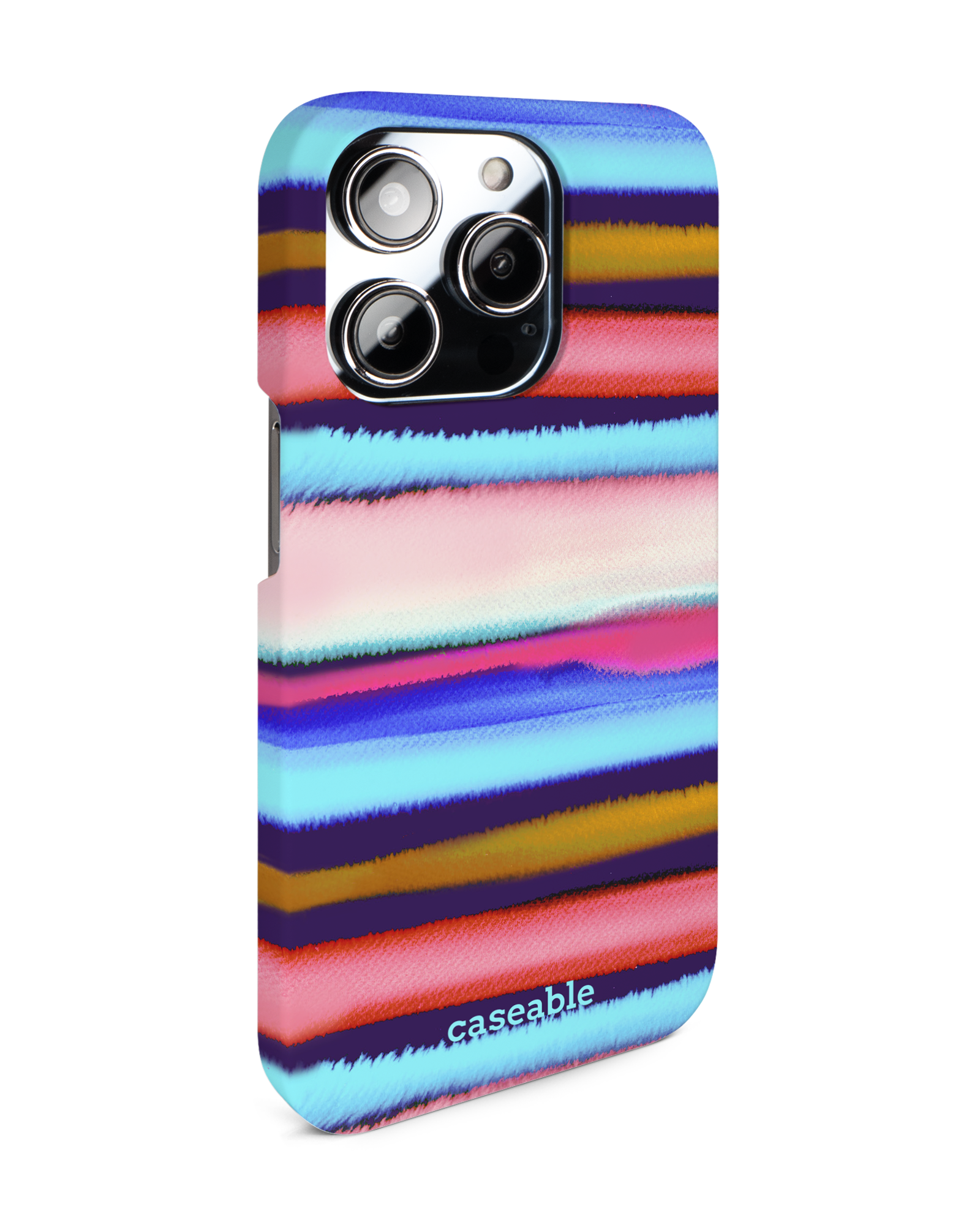 Watercolor Stripes Hard Shell Phone Case Apple iPhone 14 Pro