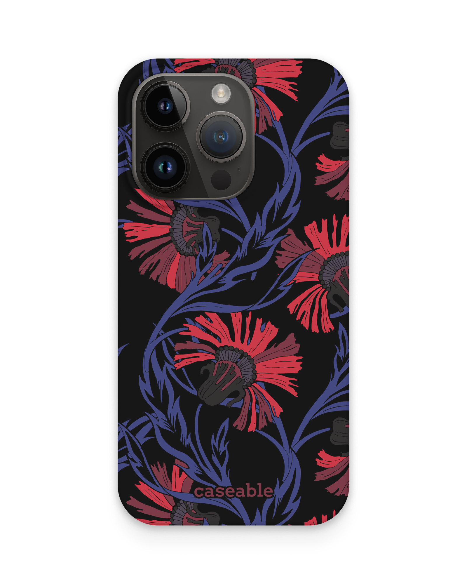 Midnight Floral Hard Shell Phone Case Apple iPhone 14 Pro