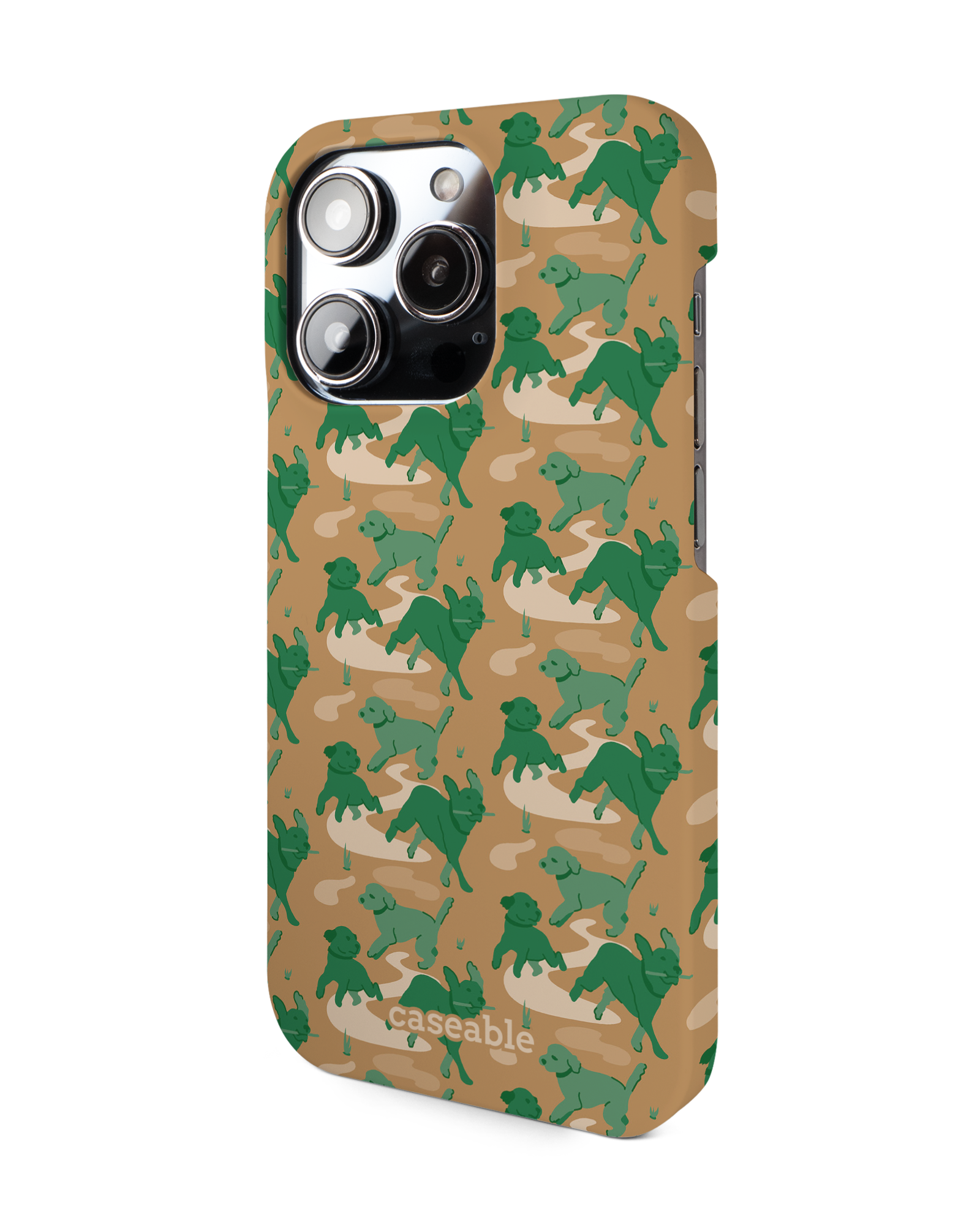 Dog Camo Hard Shell Phone Case Apple iPhone 14 Pro