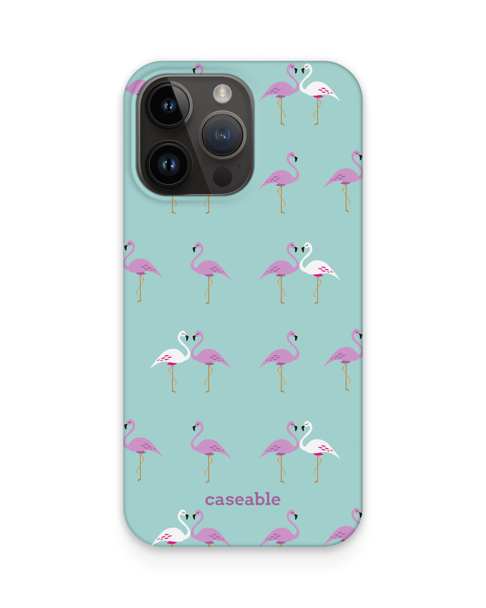 Two Flamingos Hard Shell Phone Case Apple iPhone 15 Pro Max