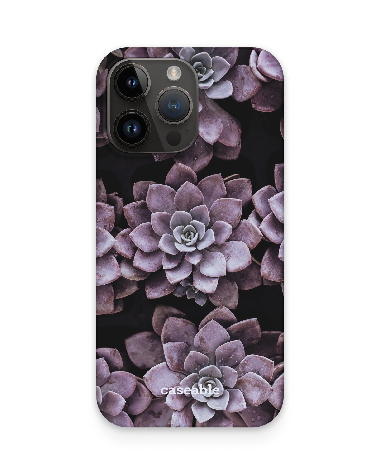 Purple Succulents Hard Shell Phone Case Apple iPhone 14 Pro Max